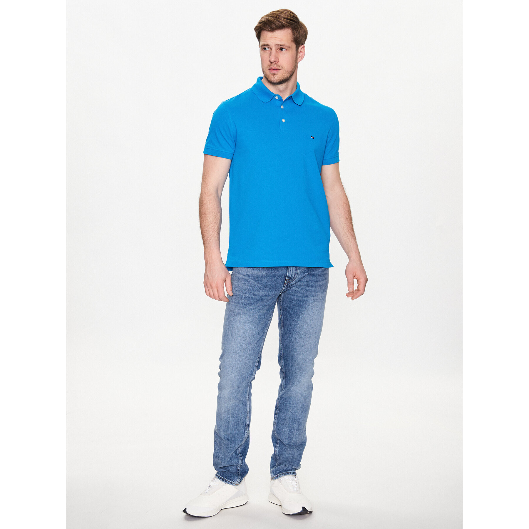 Tommy Hilfiger Polokošeľa 1985 MW0MW17771 Modrá Slim Fit - Pepit.sk