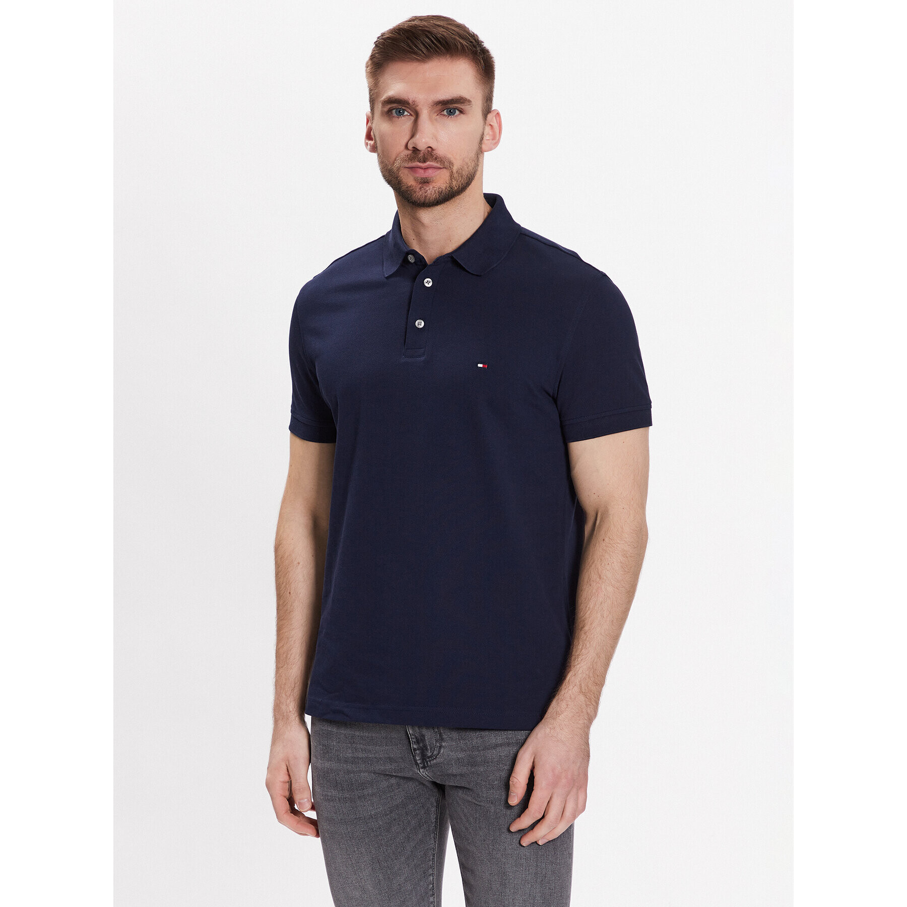 Tommy Hilfiger Polokošeľa 1985 MW0MW17771 Tmavomodrá Slim Fit - Pepit.sk