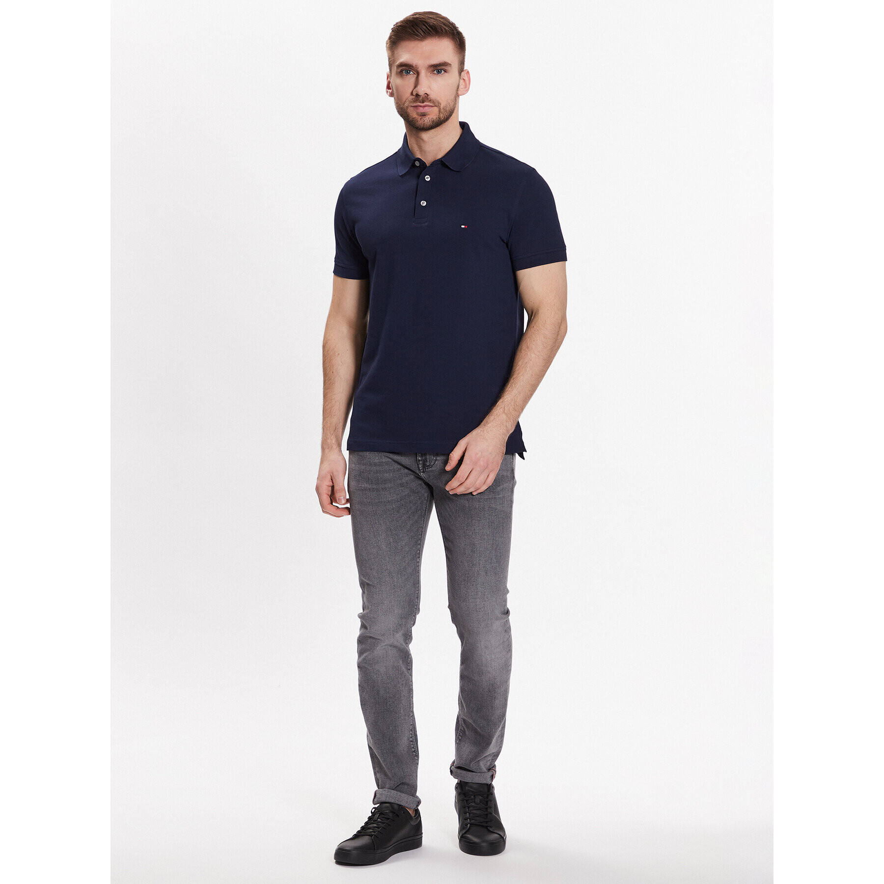 Tommy Hilfiger Polokošeľa 1985 MW0MW17771 Tmavomodrá Slim Fit - Pepit.sk