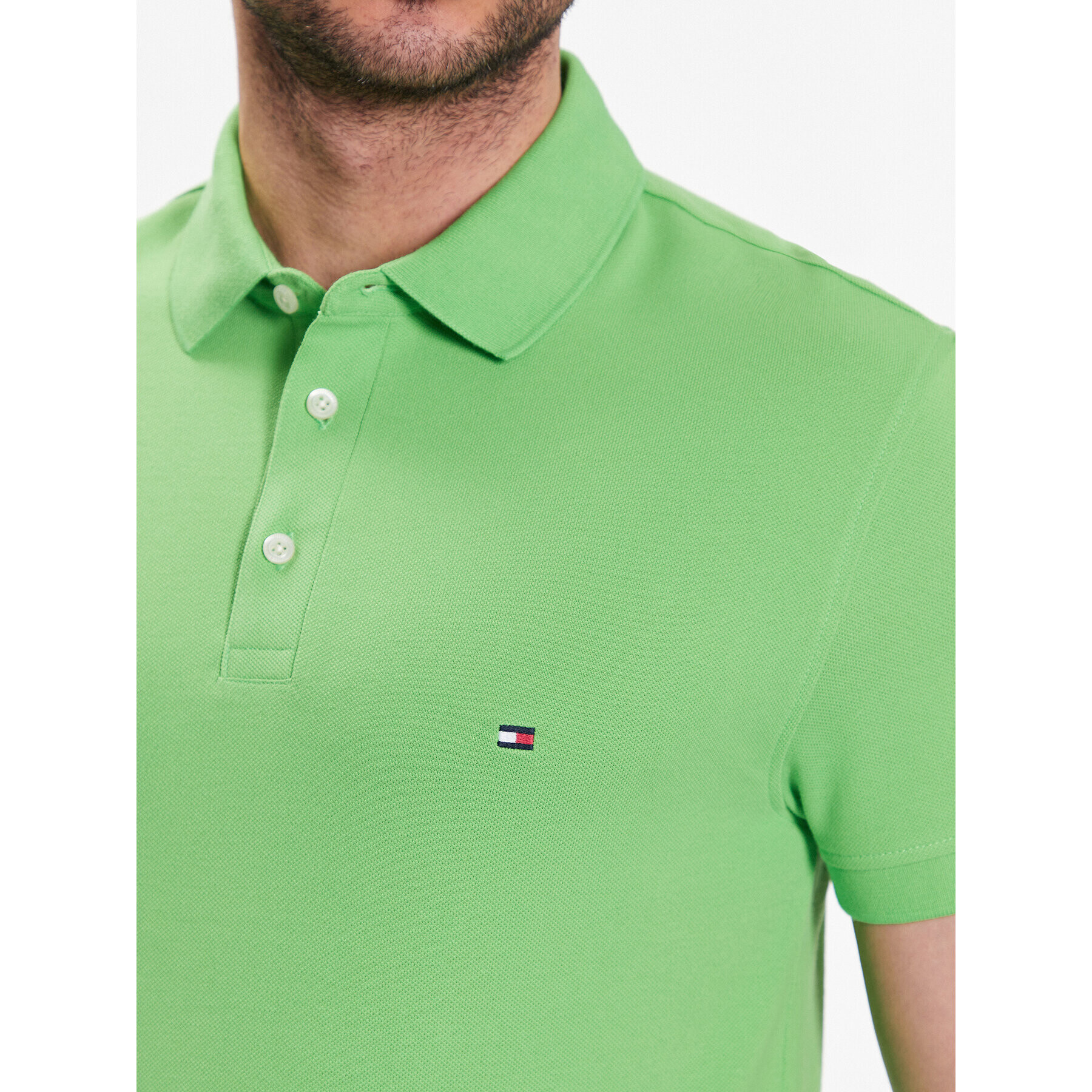 Tommy Hilfiger Polokošeľa 1985 MW0MW17771 Zelená Slim Fit - Pepit.sk