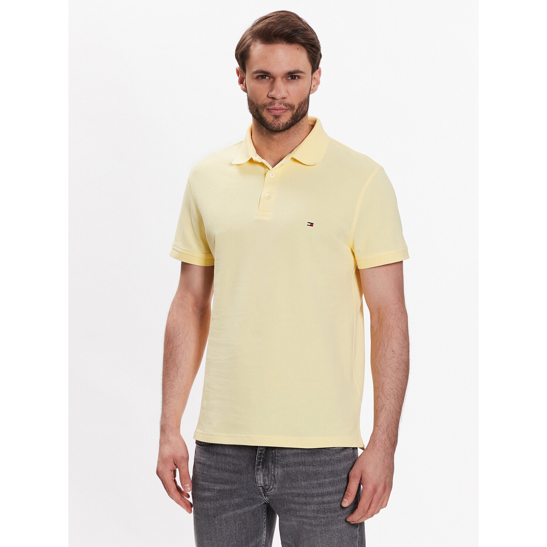 Tommy Hilfiger Polokošeľa 1985 MW0MW17771 Žltá Slim Fit - Pepit.sk