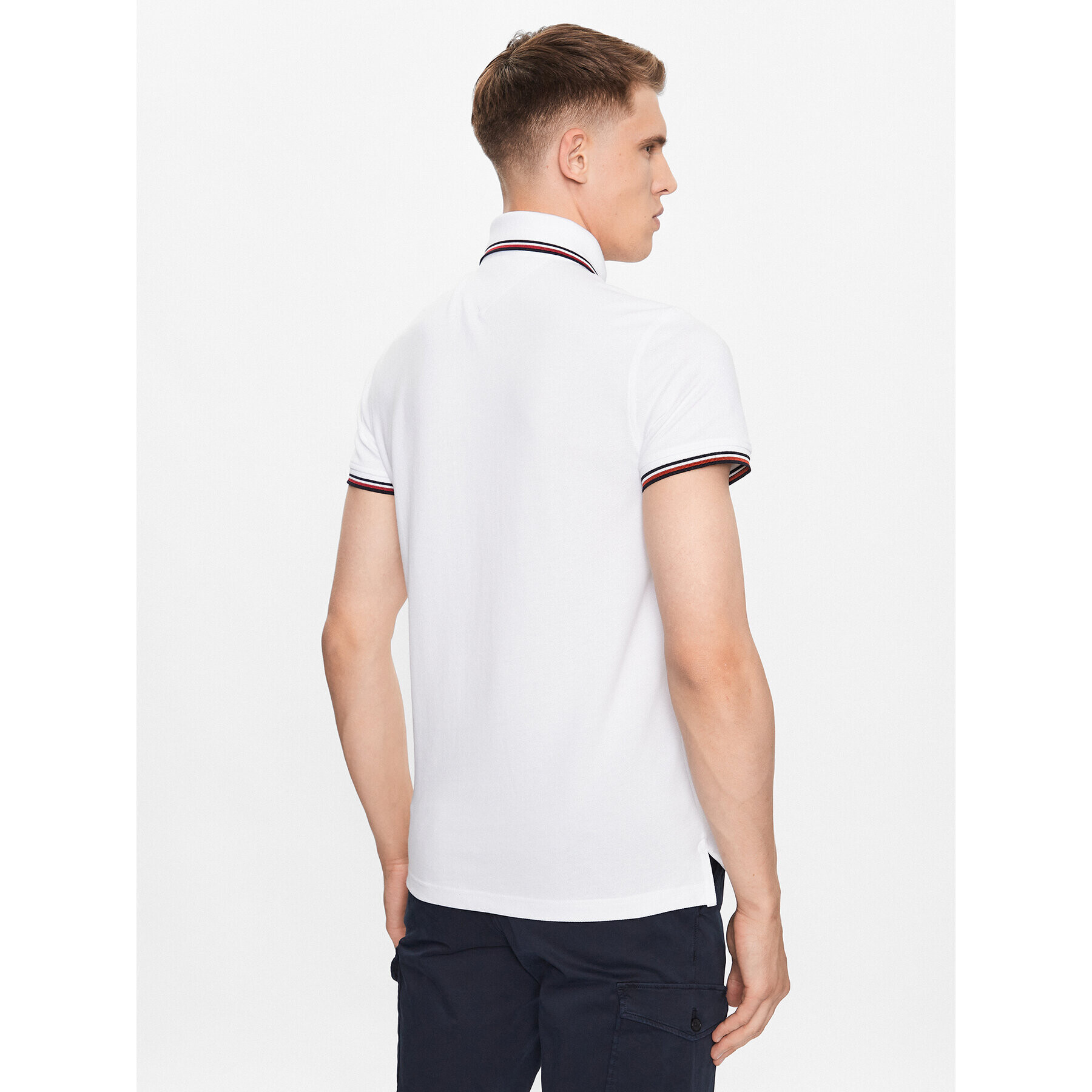 Tommy Hilfiger Polokošeľa 1985 MW0MW30750 Biela Slim Fit - Pepit.sk