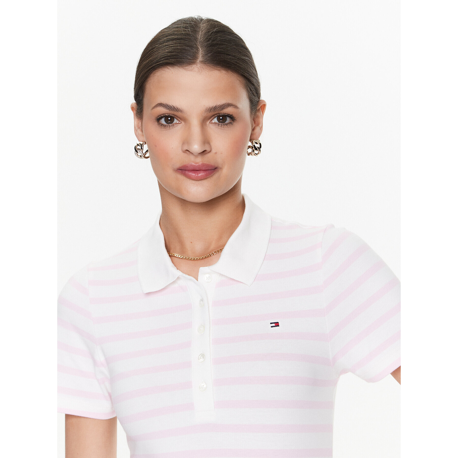 Tommy Hilfiger Polokošeľa 1985 WW0WW39530 Ružová Slim Fit - Pepit.sk