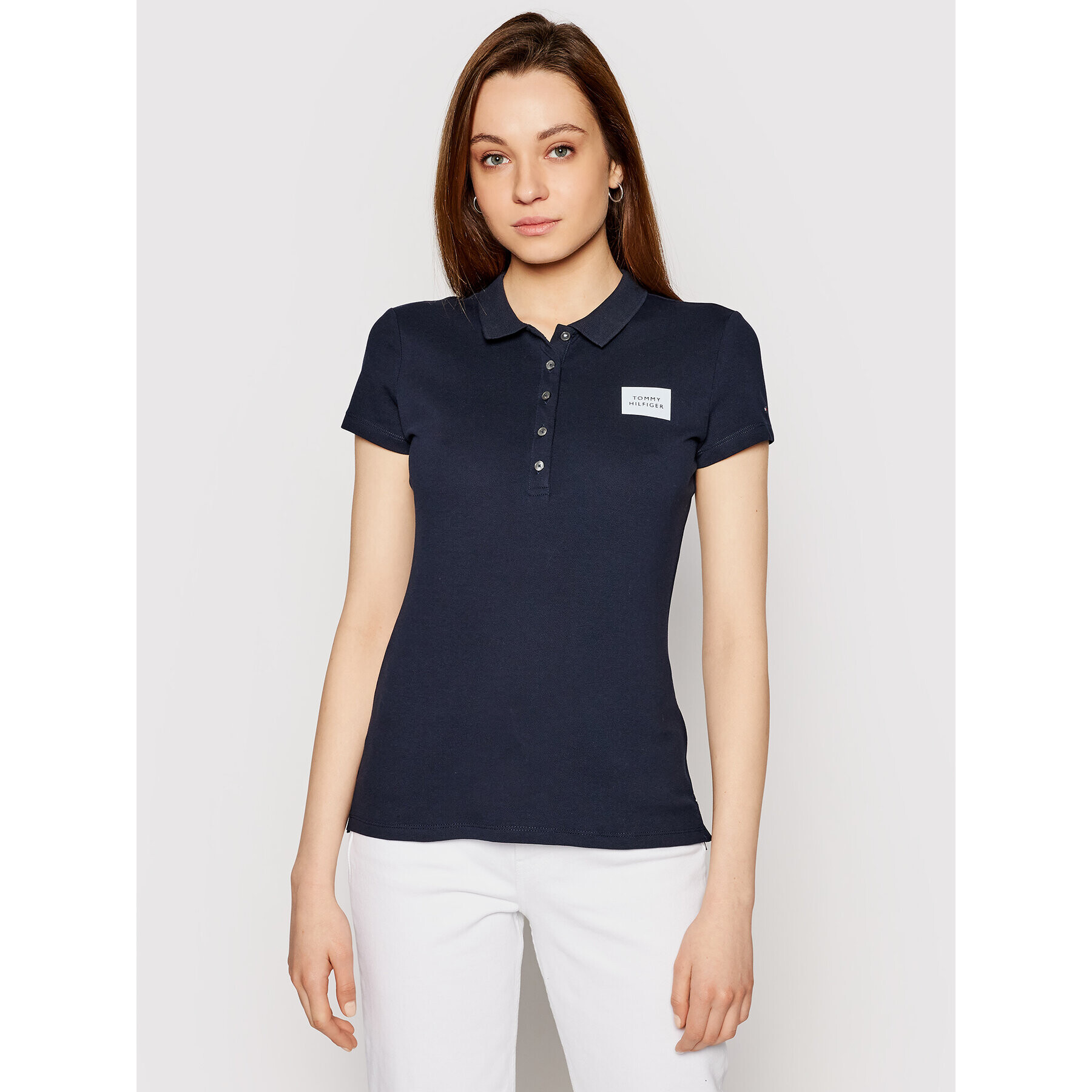 Tommy Hilfiger Polokošeľa Abo Short Sleeve WW0WW32606 Tmavomodrá Slim Fit - Pepit.sk