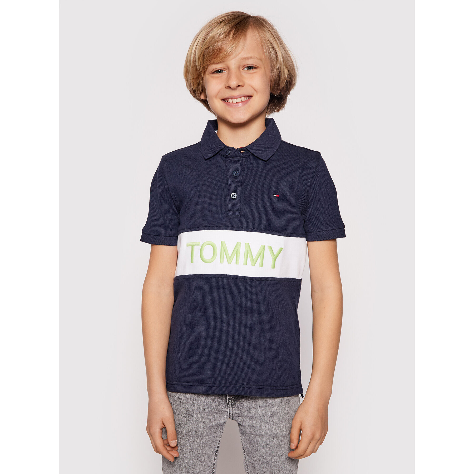 Tommy Hilfiger Polokošeľa Blocking KB0KB06539 D Tmavomodrá Regular Fit - Pepit.sk