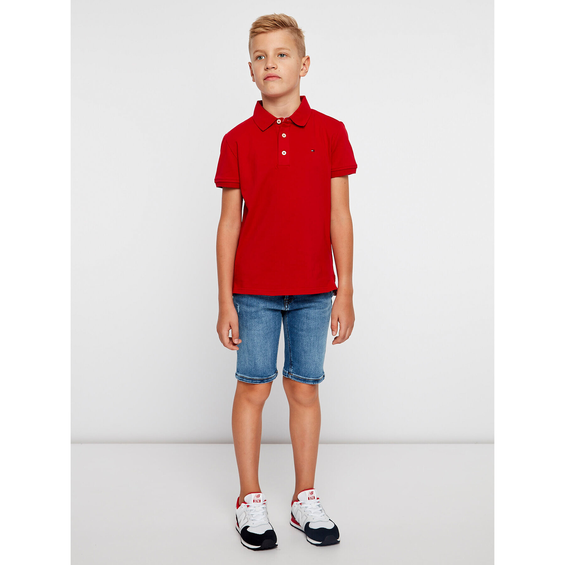 Tommy Hilfiger Polokošeľa Boys Tommy KB0KB03975 S Červená Regular Fit - Pepit.sk