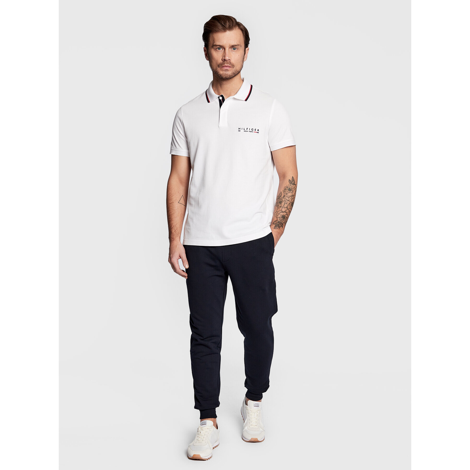 Tommy Hilfiger Polokošeľa Brand Love Logo MW0MW29525 Biela Regular Fit - Pepit.sk