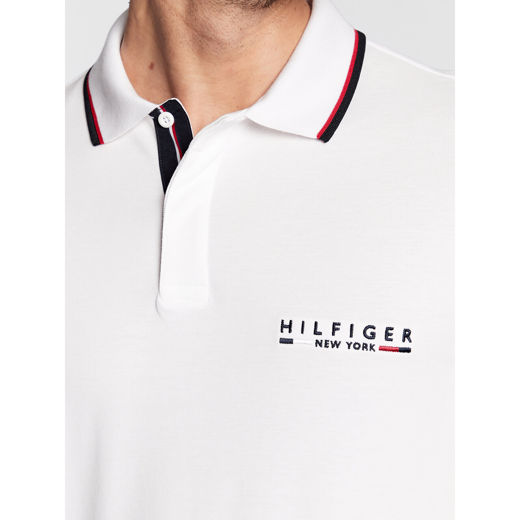 Tommy Hilfiger Polokošeľa Brand Love Logo MW0MW29525 Biela Regular Fit - Pepit.sk