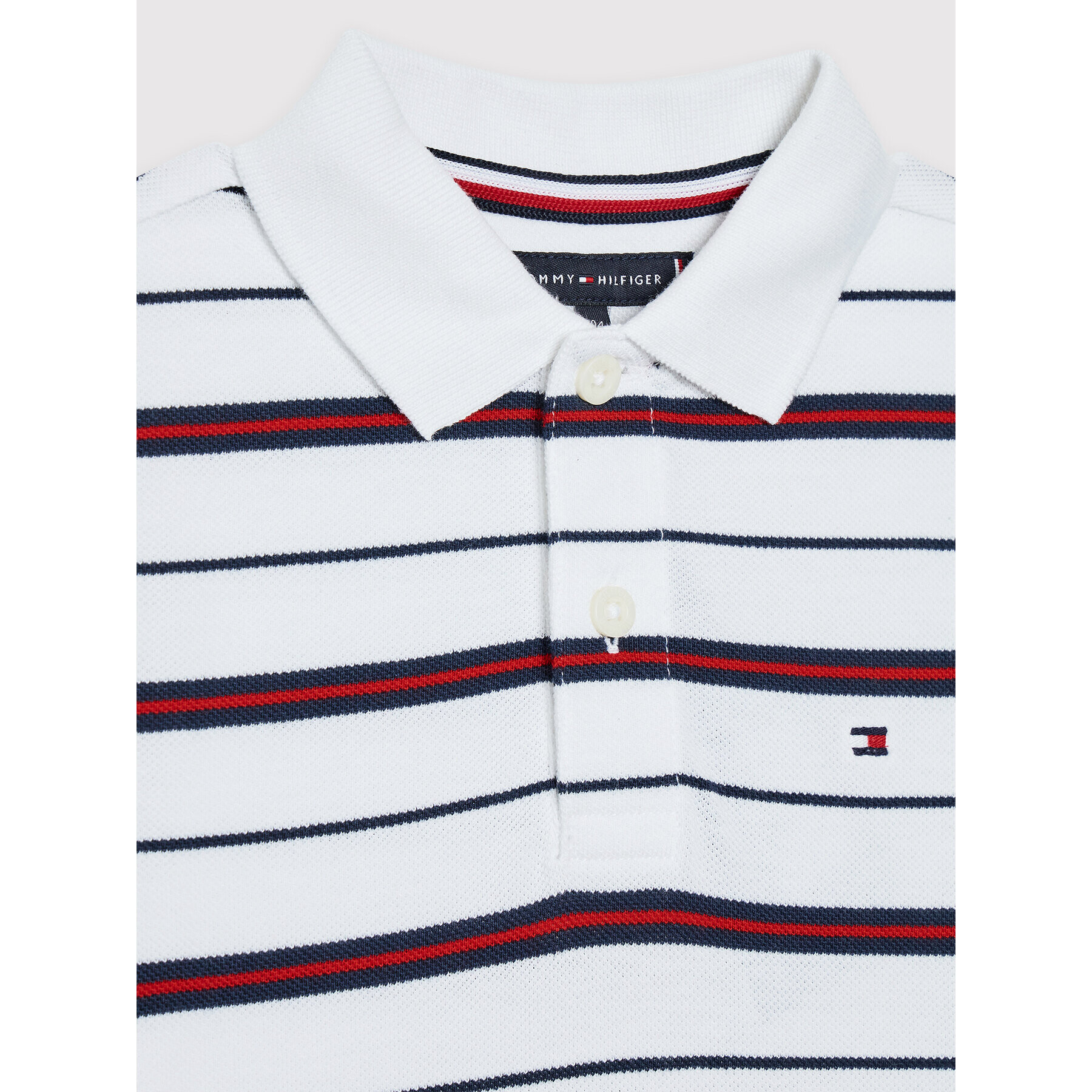 Tommy Hilfiger Polokošeľa Branded Stripe KB0KB07369 M Biela Regular Fit - Pepit.sk