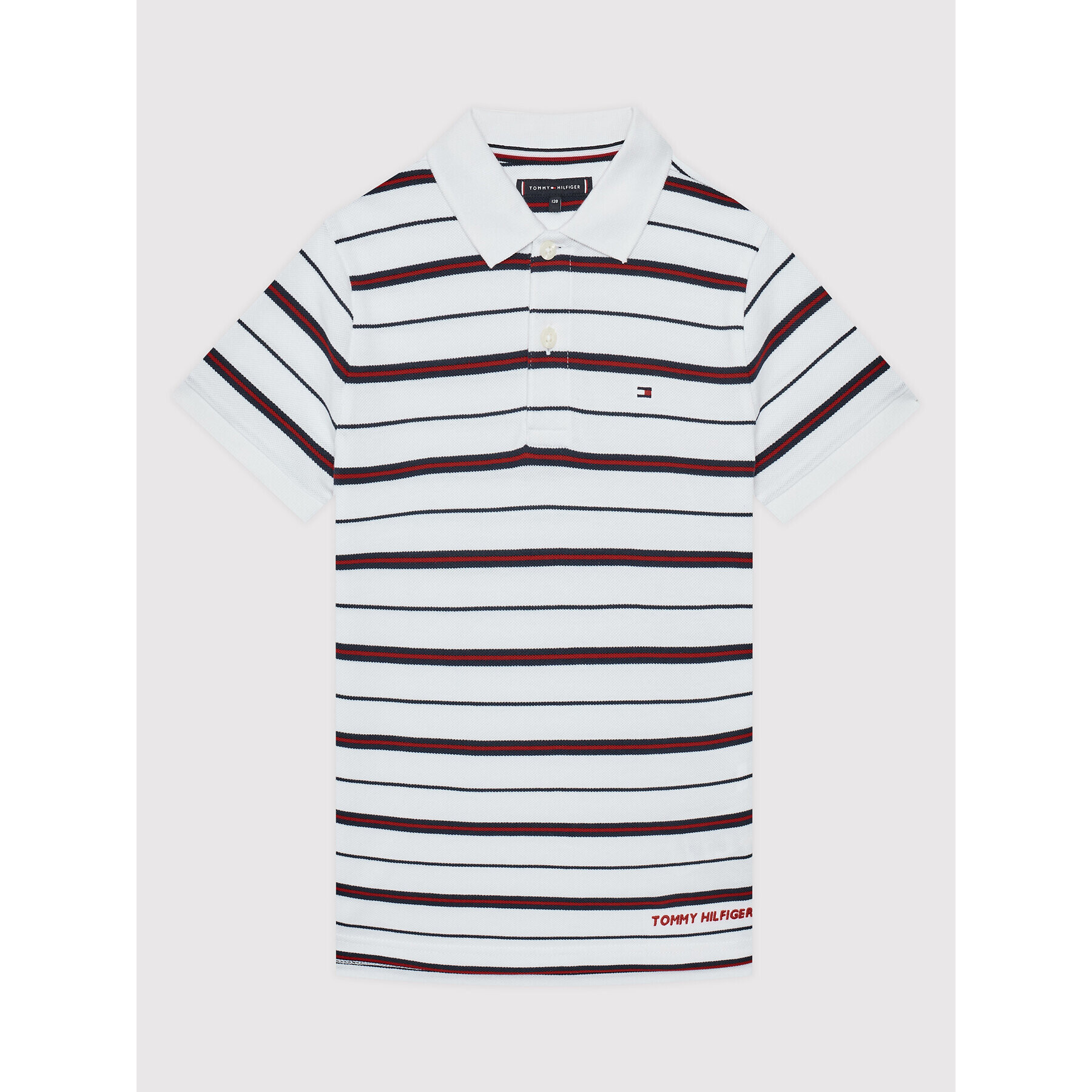 Tommy Hilfiger Polokošeľa Branted Td Stripe KB0KB07369 D Biela Regular Fit - Pepit.sk