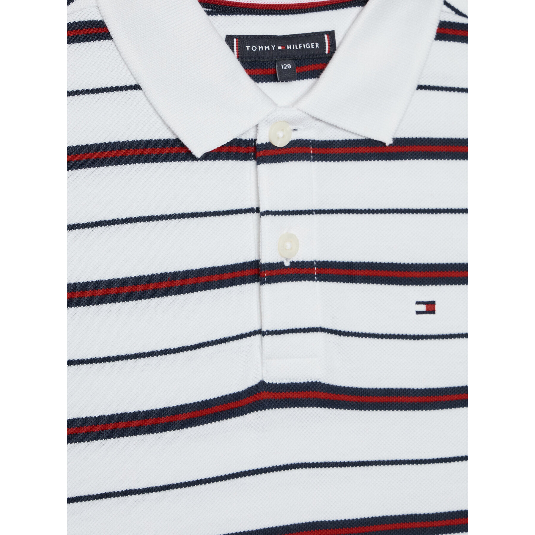 Tommy Hilfiger Polokošeľa Branted Td Stripe KB0KB07369 D Biela Regular Fit - Pepit.sk