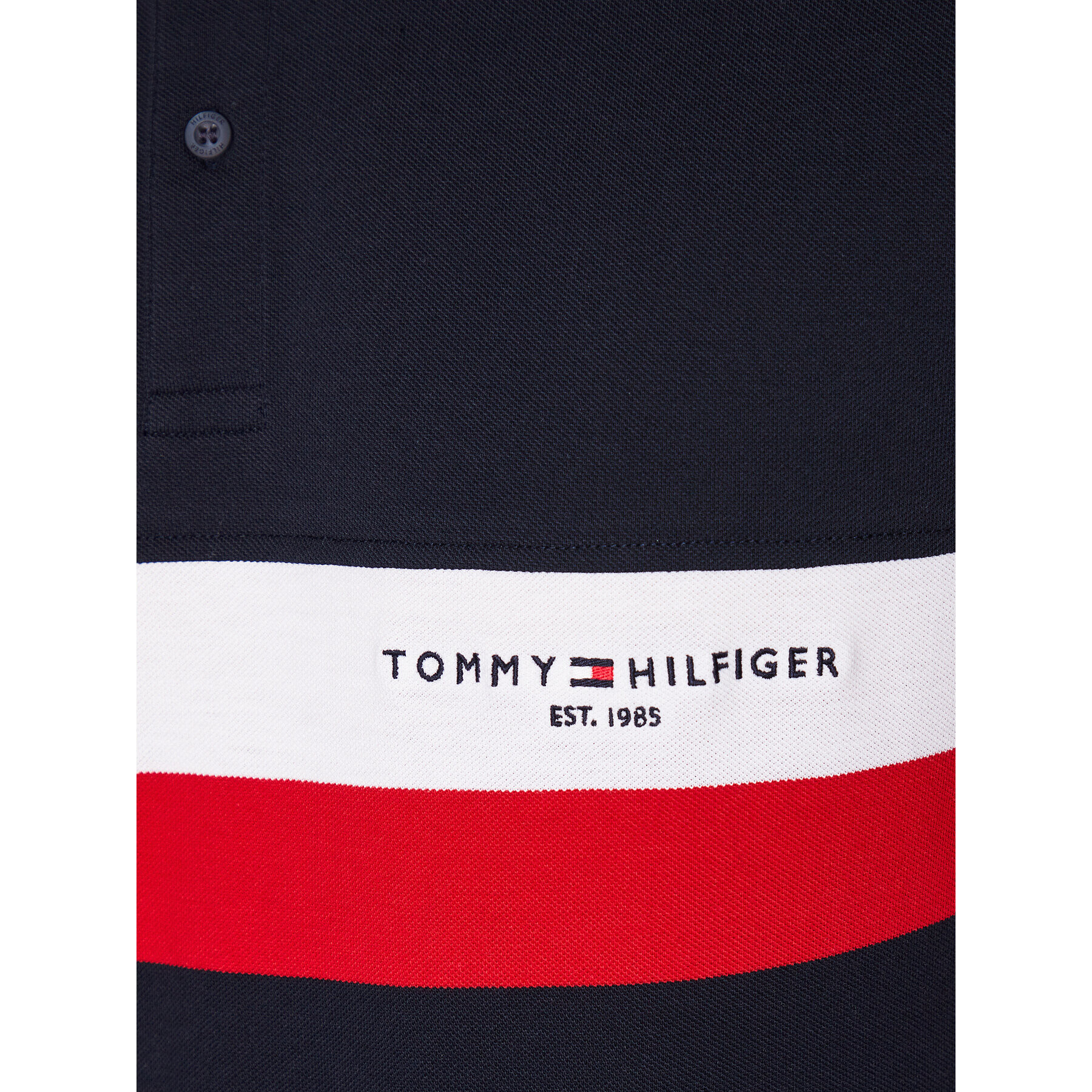 Tommy Hilfiger Polokošeľa Chest Colorblock MW0MW30766 Tmavomodrá Slim Fit - Pepit.sk