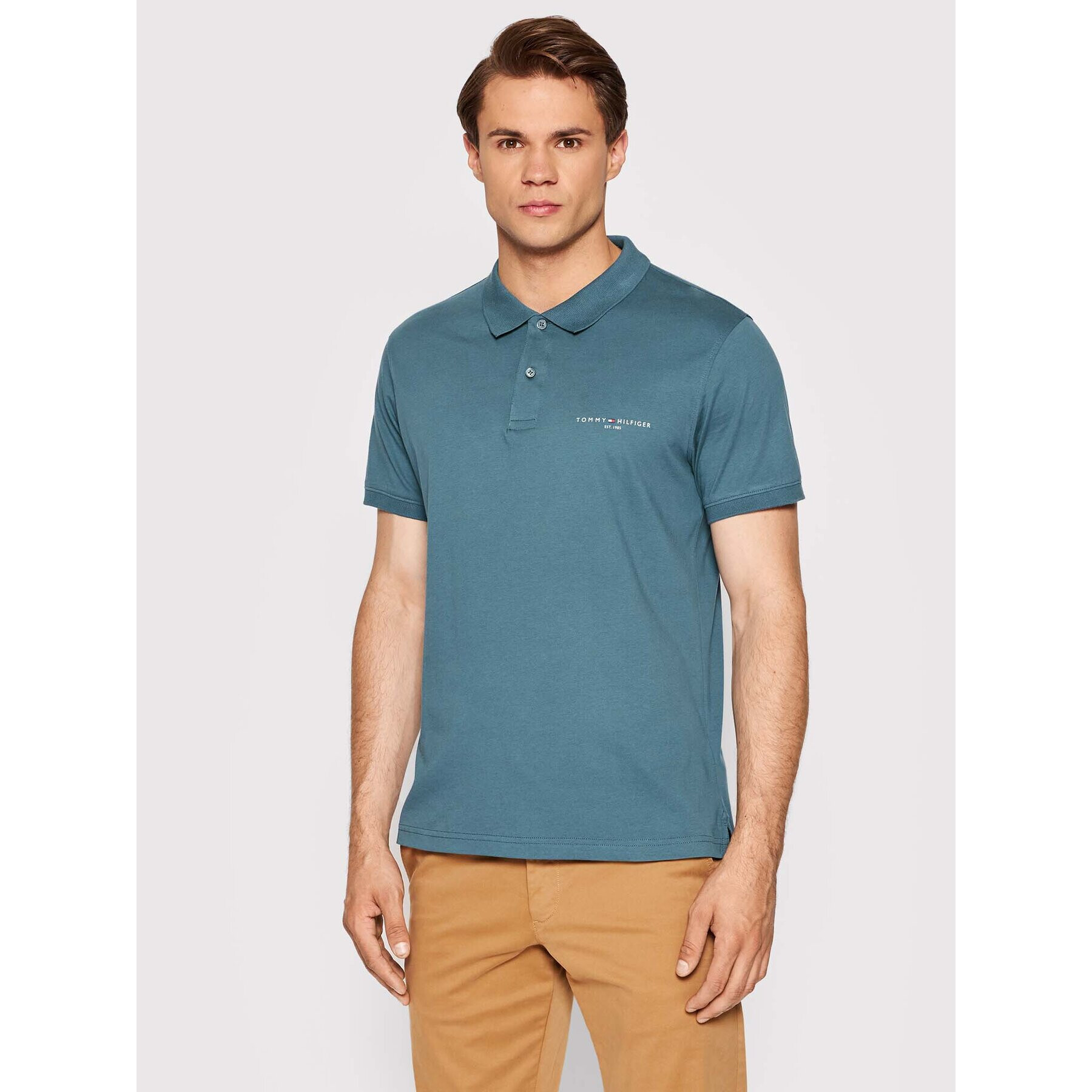 Tommy Hilfiger Polokošeľa Clean MW0MW18282 Modrá Slim Fit - Pepit.sk