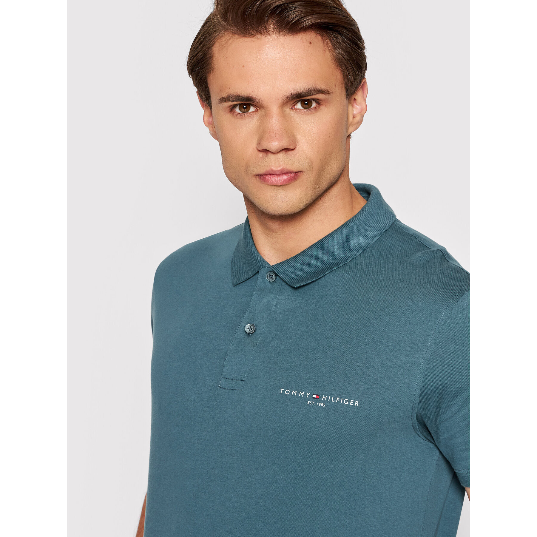 Tommy Hilfiger Polokošeľa Clean MW0MW18282 Modrá Slim Fit - Pepit.sk