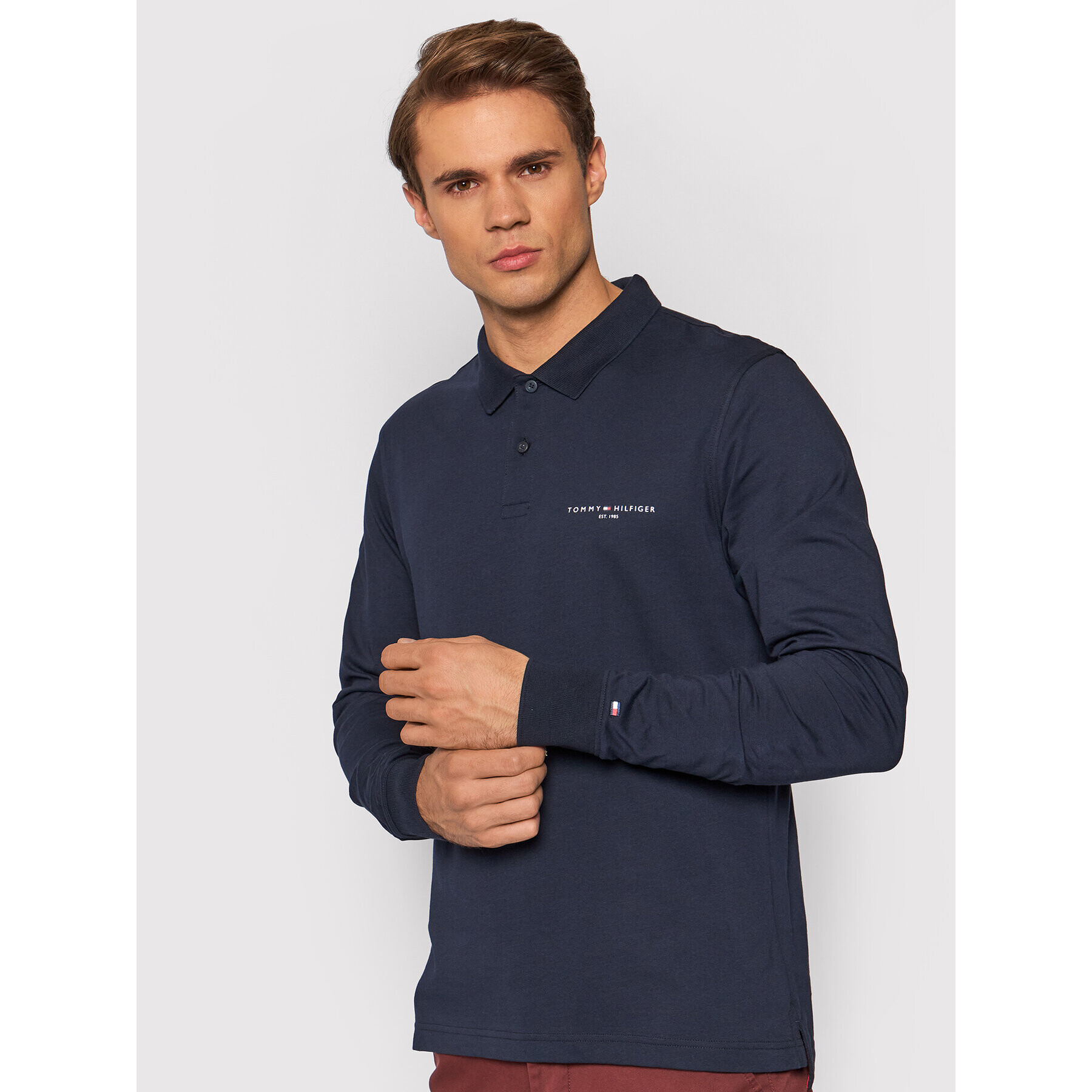 Tommy Hilfiger Polokošeľa Clean MW0MW20181 Tmavomodrá Slim Fit - Pepit.sk