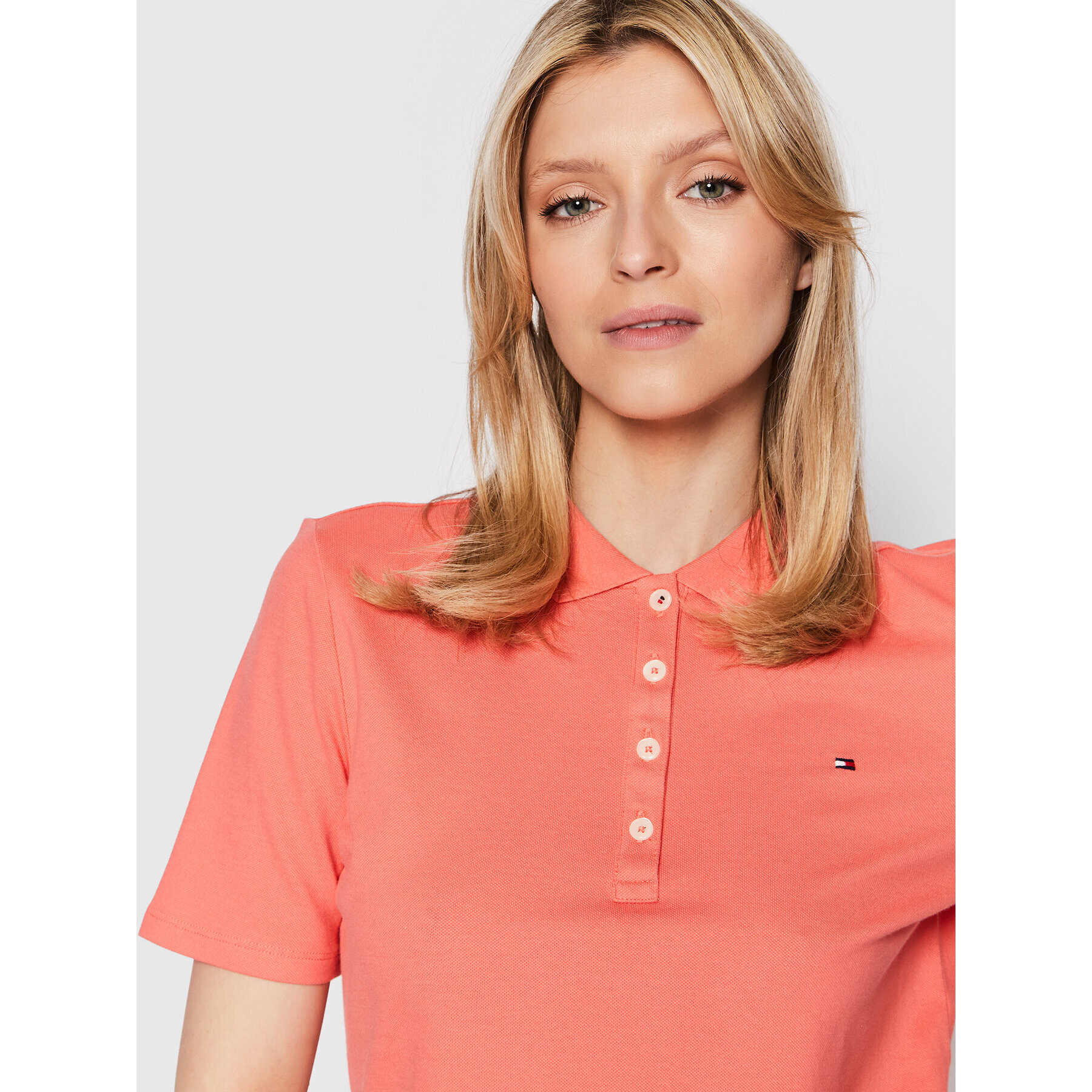 Tommy Hilfiger Polokošeľa Essential WW0WW28578 Ružová Regular Fit - Pepit.sk