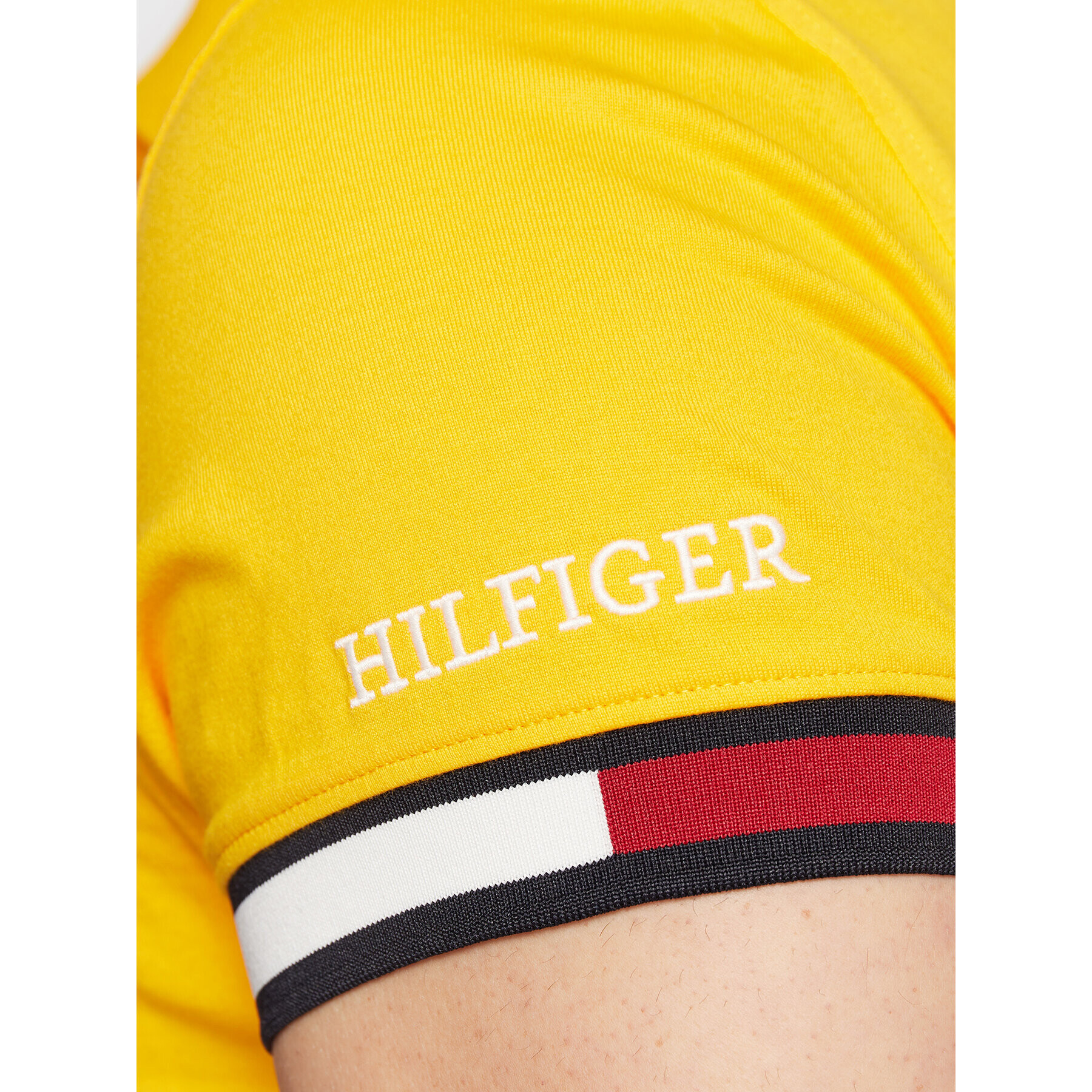 Tommy Hilfiger Polokošeľa Flag MW0MW29528 Žltá Slim Fit - Pepit.sk