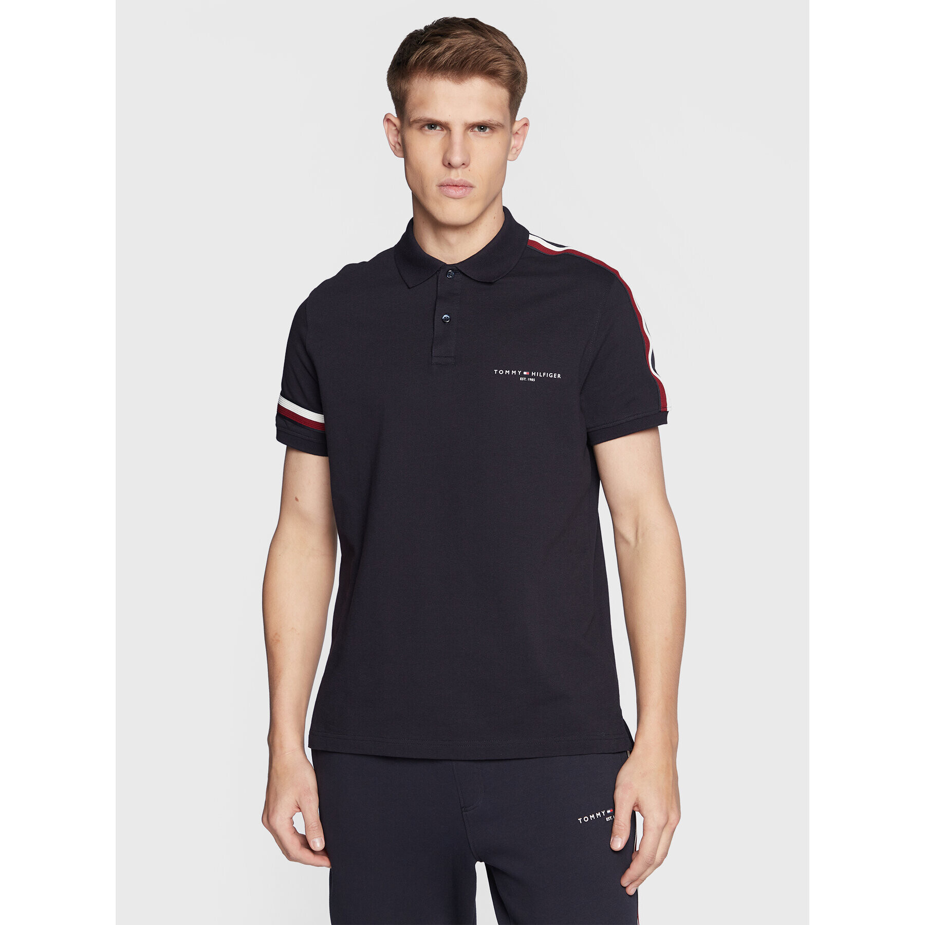 Tommy Hilfiger Polokošeľa Global MW0MW29534 Tmavomodrá Regular Fit - Pepit.sk