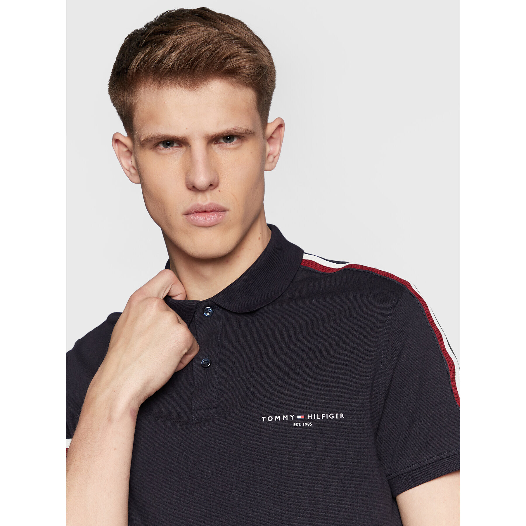 Tommy Hilfiger Polokošeľa Global MW0MW29534 Tmavomodrá Regular Fit - Pepit.sk