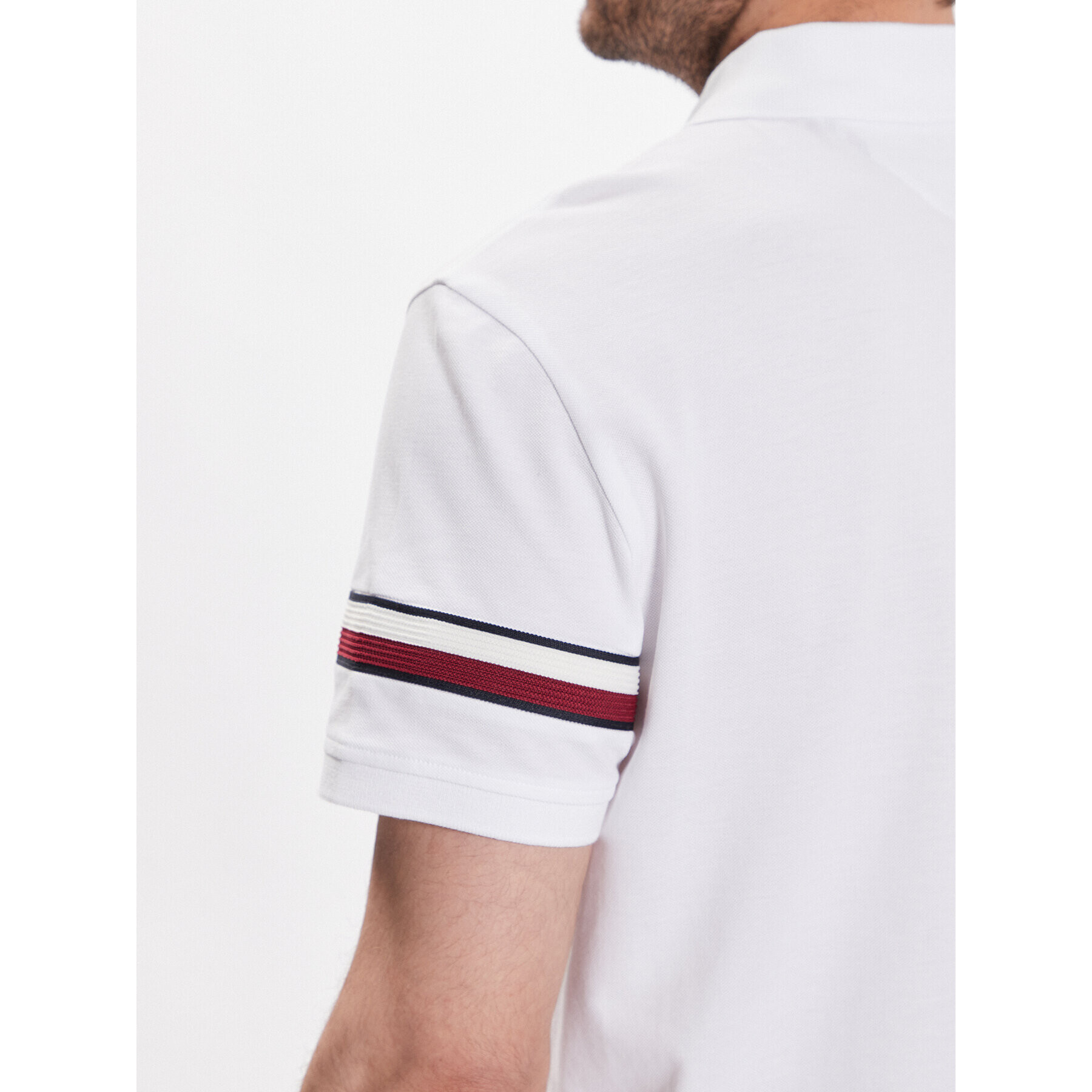 Tommy Hilfiger Polokošeľa Global Stp Placement MW0MW30767 Biela Regular Fit - Pepit.sk