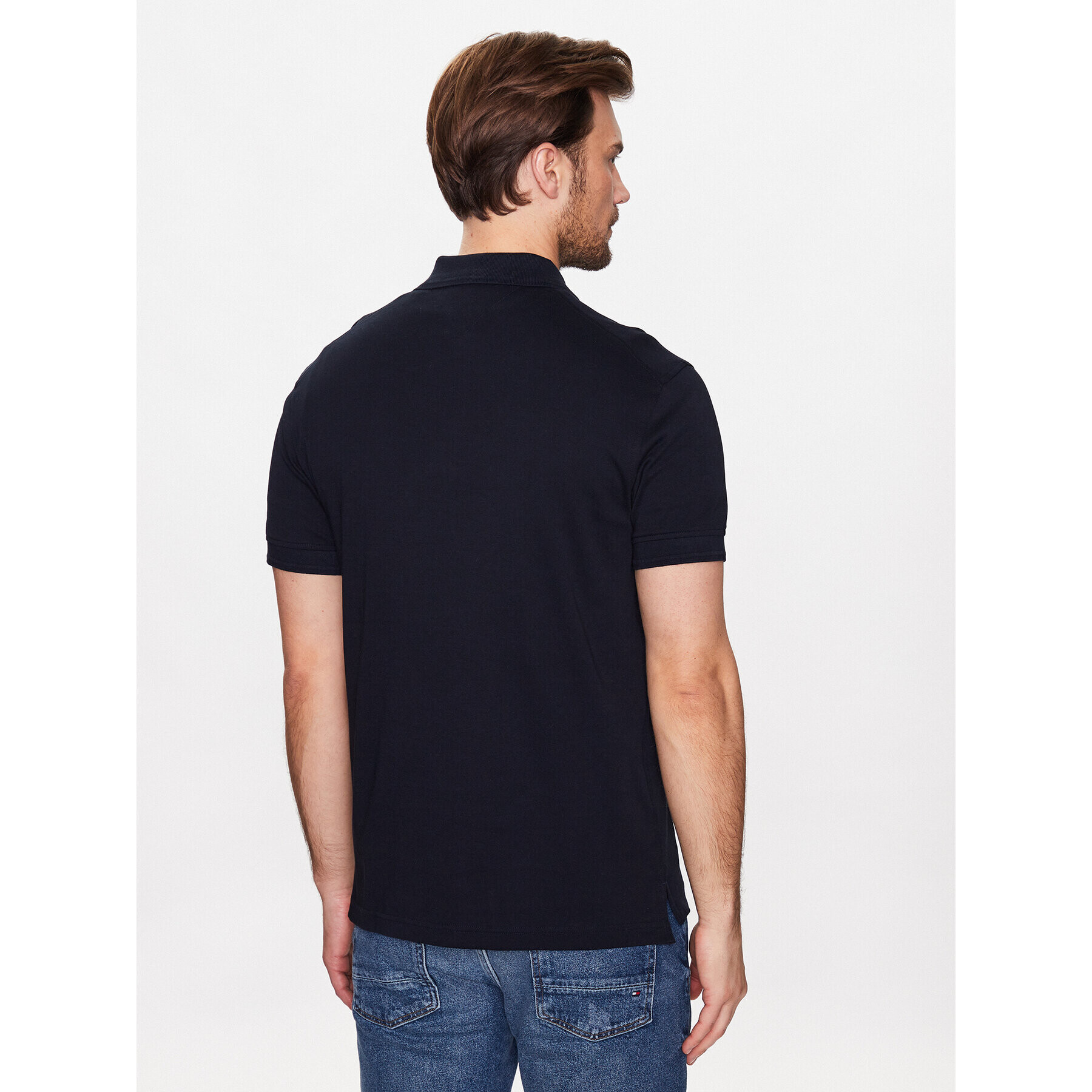 Tommy Hilfiger Polokošeľa Interlock MW0MW30762 Tmavomodrá Slim Fit - Pepit.sk