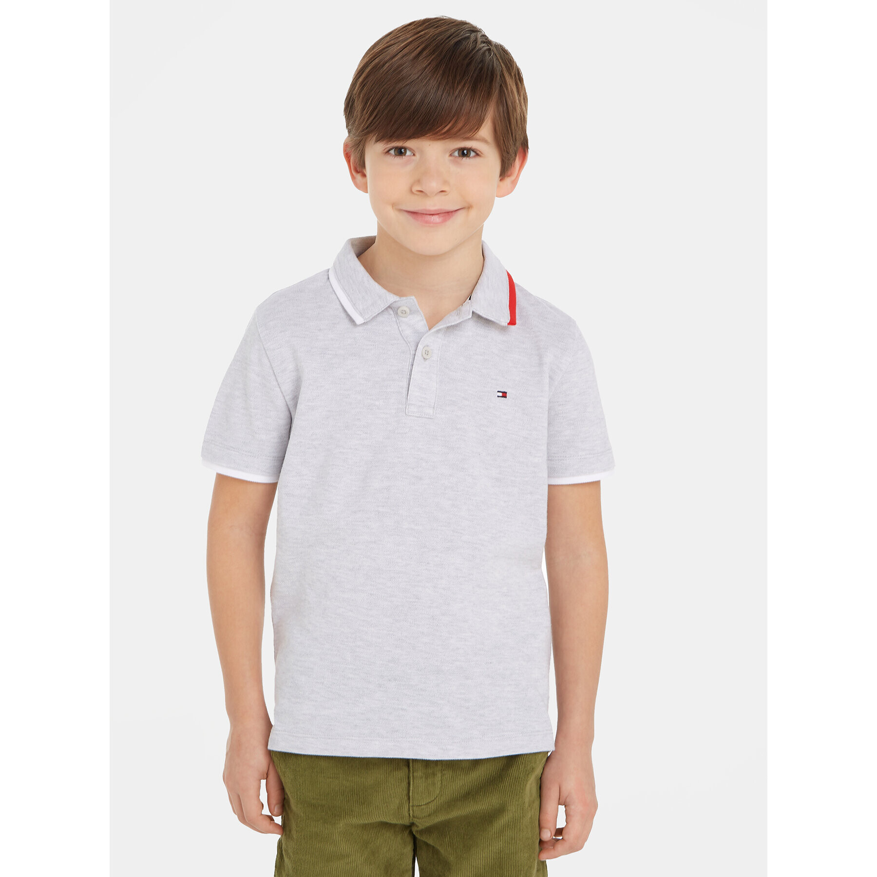 Tommy Hilfiger Polokošeľa KB0KB08534 Sivá Regular Fit - Pepit.sk