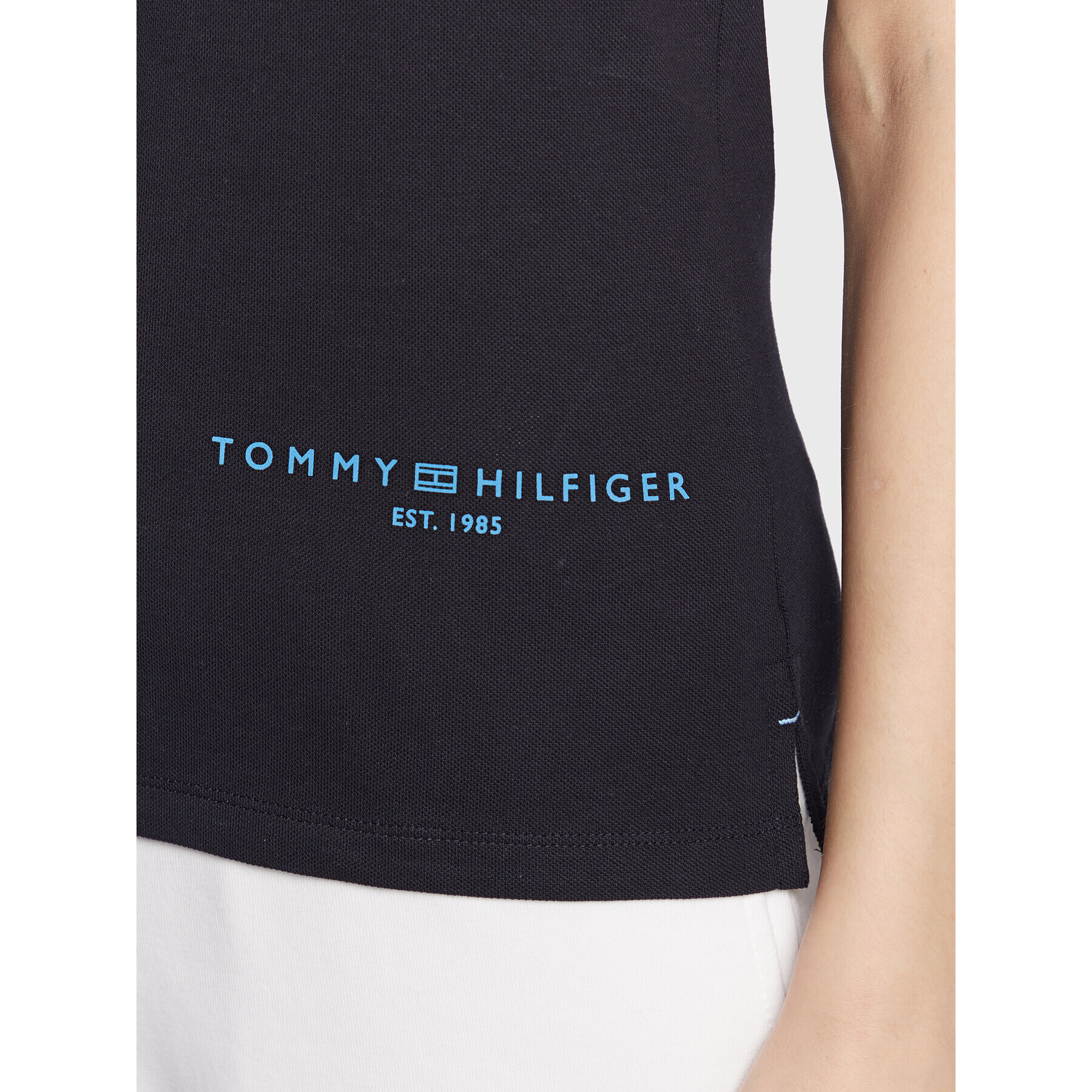 Tommy Hilfiger Polokošeľa Logo WW0WW37628 Tmavomodrá Slim Fit - Pepit.sk