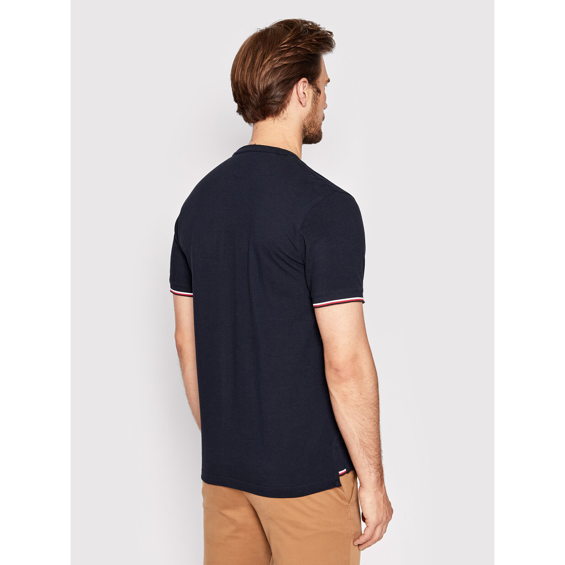 Tommy Hilfiger Polokošeľa Mao Collar MW0MW24598 Tmavomodrá Slim Fit - Pepit.sk