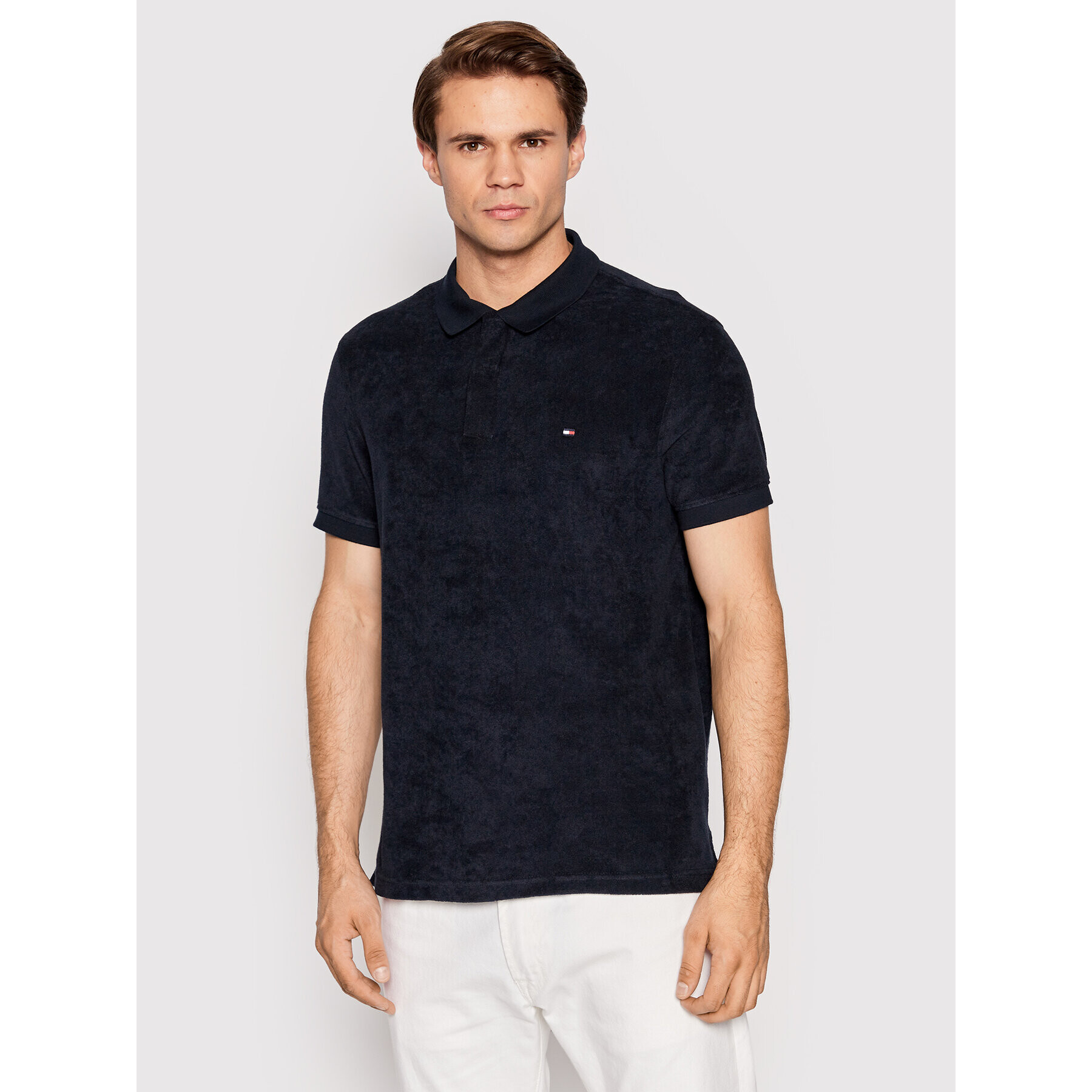 Tommy Hilfiger Polokošeľa Micro MW0MW25686 Tmavomodrá Slim Fit - Pepit.sk