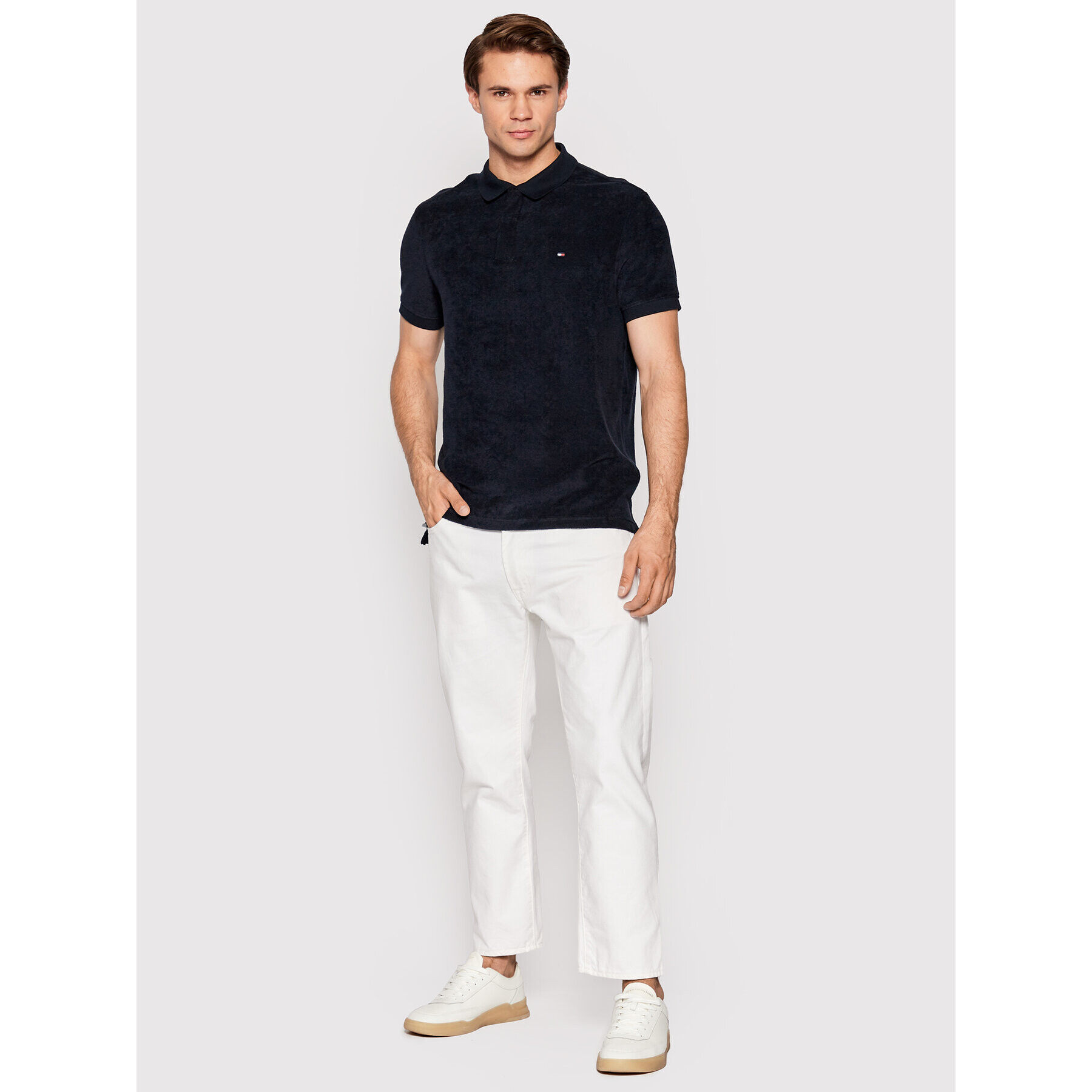 Tommy Hilfiger Polokošeľa Micro MW0MW25686 Tmavomodrá Slim Fit - Pepit.sk