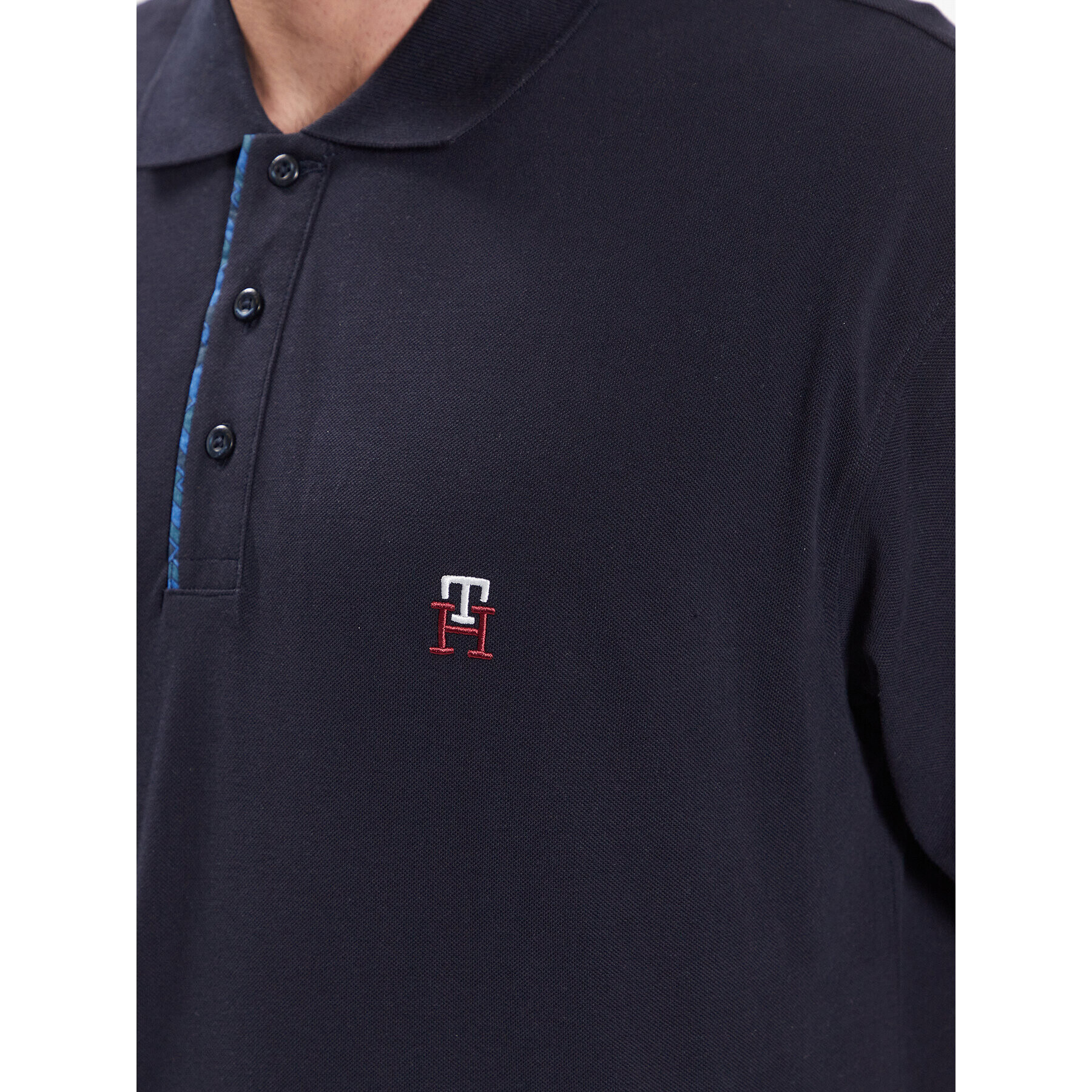 Tommy Hilfiger Polokošeľa Monogram Placket MW0MW30785 Tmavomodrá Loose Fit - Pepit.sk