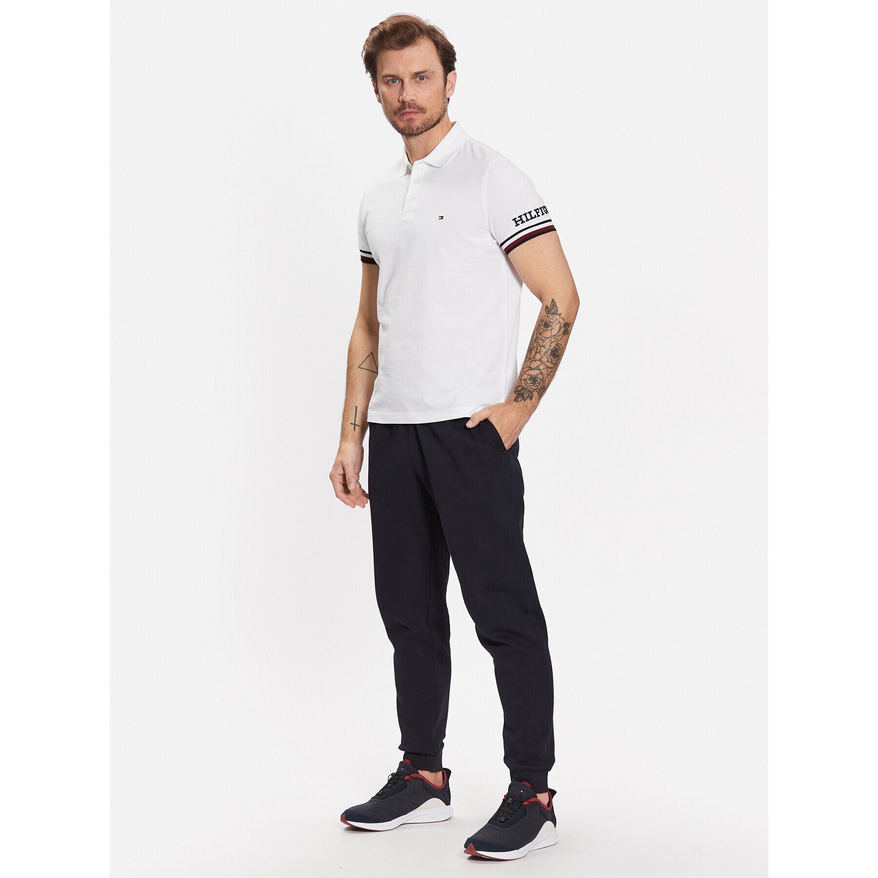 Tommy Hilfiger Polokošeľa Monotype MW0MW31549 Biela Slim Fit - Pepit.sk