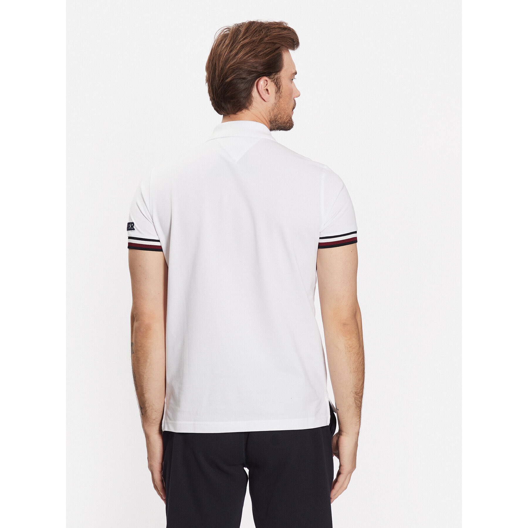 Tommy Hilfiger Polokošeľa Monotype MW0MW31549 Biela Slim Fit - Pepit.sk