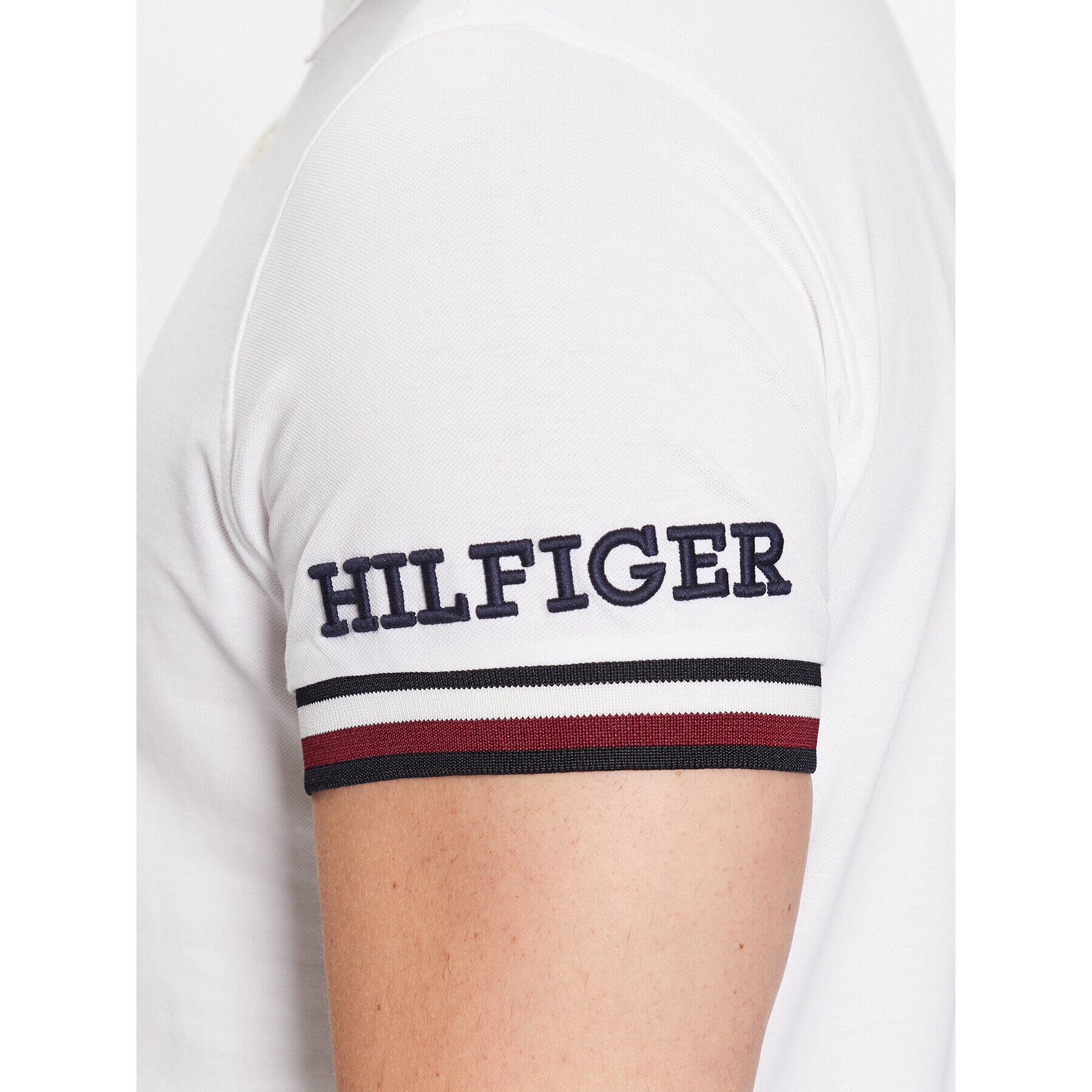 Tommy Hilfiger Polokošeľa Monotype MW0MW31549 Biela Slim Fit - Pepit.sk