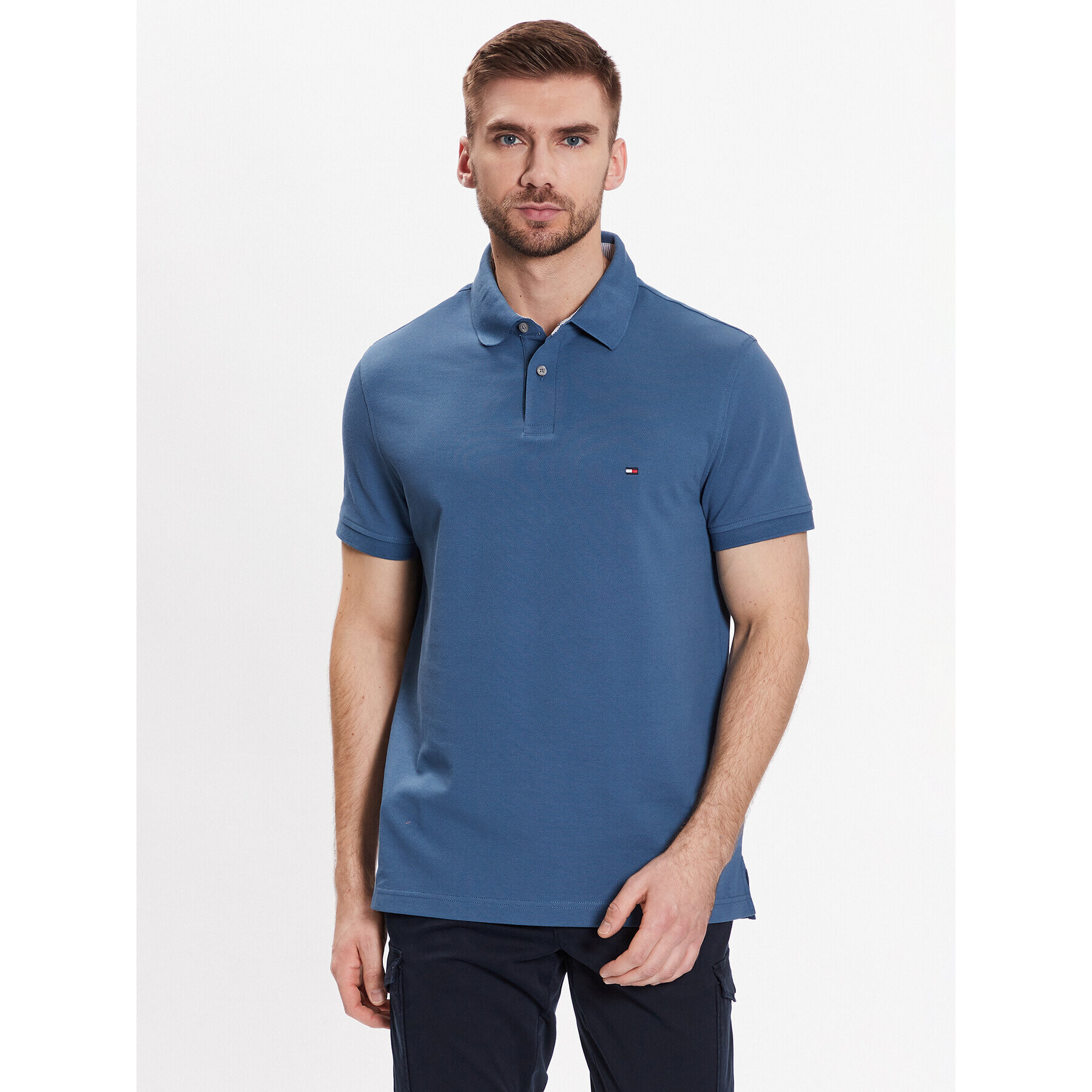 Tommy Hilfiger Polokošeľa MW0MW17770 Modrá Regular Fit - Pepit.sk