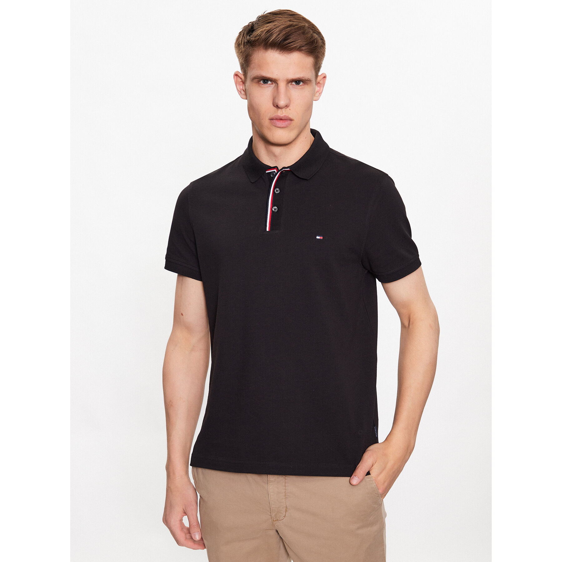 Tommy Hilfiger Polokošeľa MW0MW31558 Čierna Regular Fit - Pepit.sk