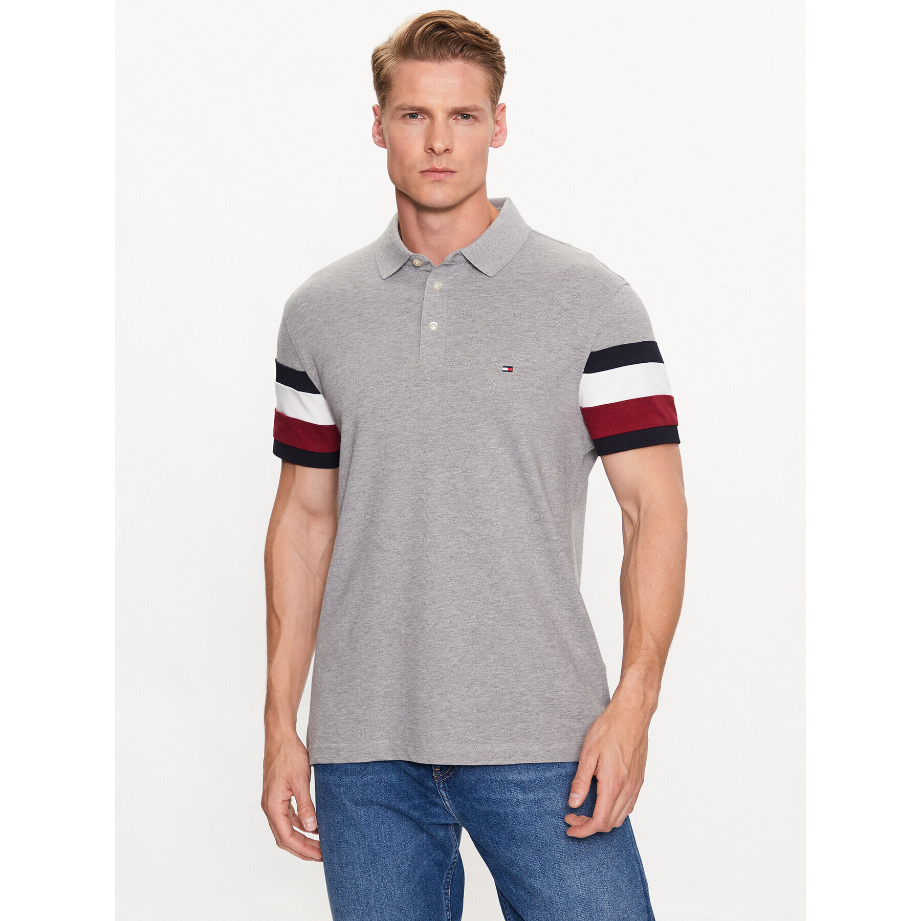 Tommy Hilfiger Polokošeľa MW0MW31675 Sivá Slim Fit - Pepit.sk