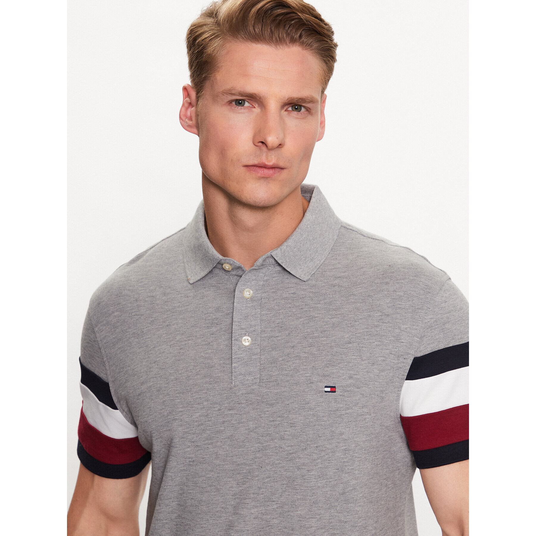 Tommy Hilfiger Polokošeľa MW0MW31675 Sivá Slim Fit - Pepit.sk