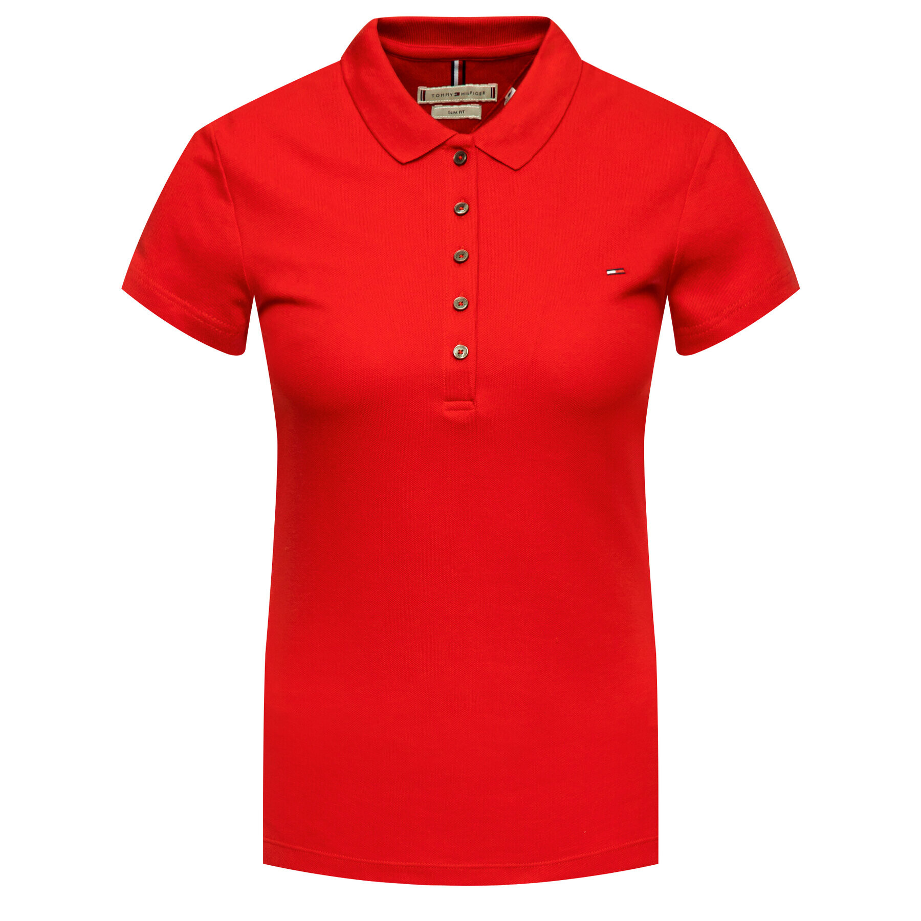 Tommy Hilfiger Polokošeľa New Chaira 1M57636661 Červená Slim Fit - Pepit.sk