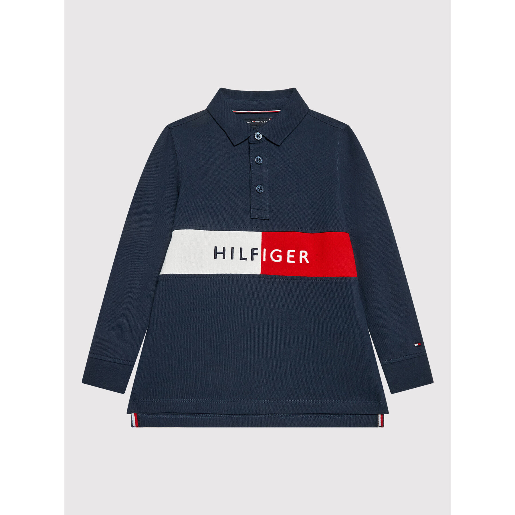 Tommy Hilfiger Polokošeľa Rib Insert KB0KB06876 M Tmavomodrá Regular Fit - Pepit.sk