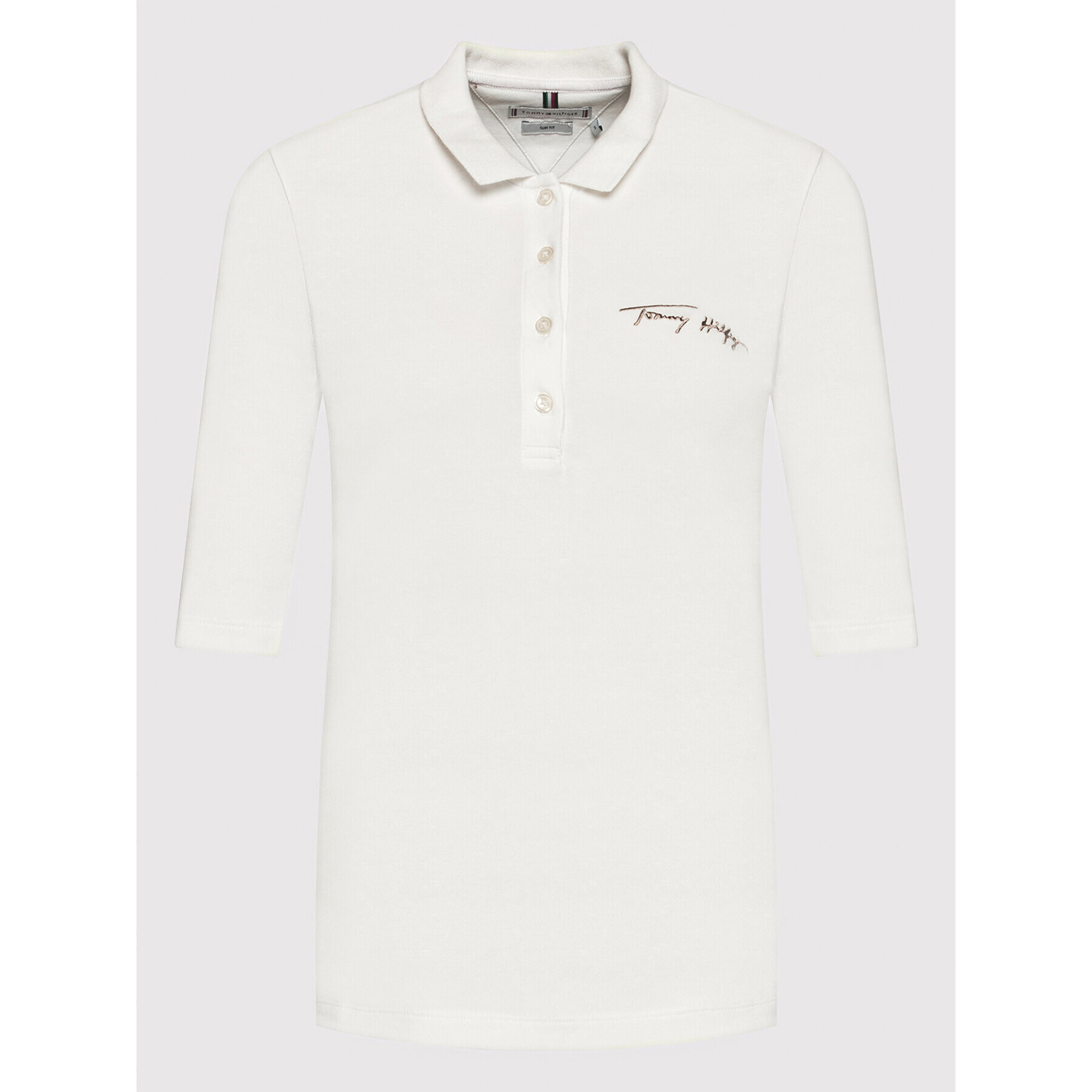 Tommy Hilfiger Polokošeľa Signature WW0WW31777 Biela Slim Fit - Pepit.sk