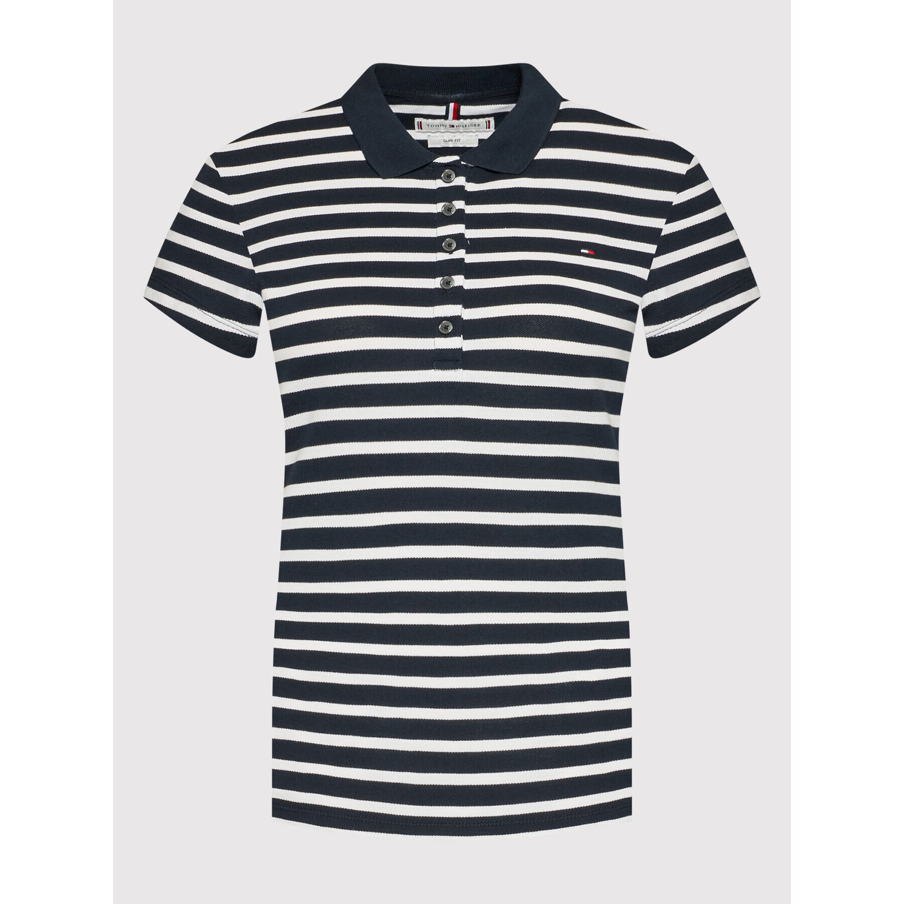 Tommy Hilfiger Polokošeľa Sleeve WW0WW27151 Tmavomodrá Slim Fit - Pepit.sk