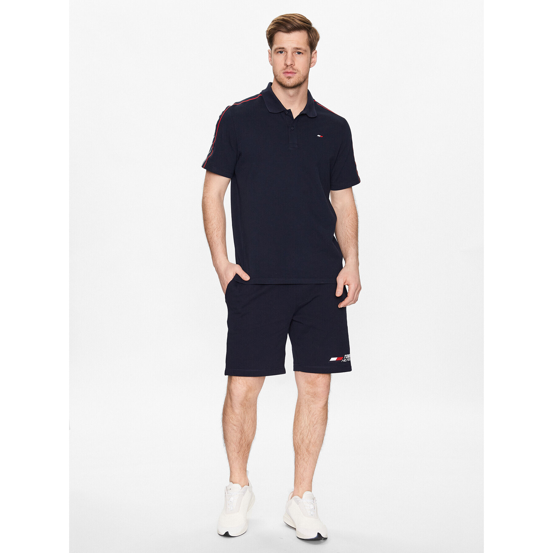 Tommy Hilfiger Polokošeľa Textured Tape MW0MW30713 Tmavomodrá Slim Fit - Pepit.sk