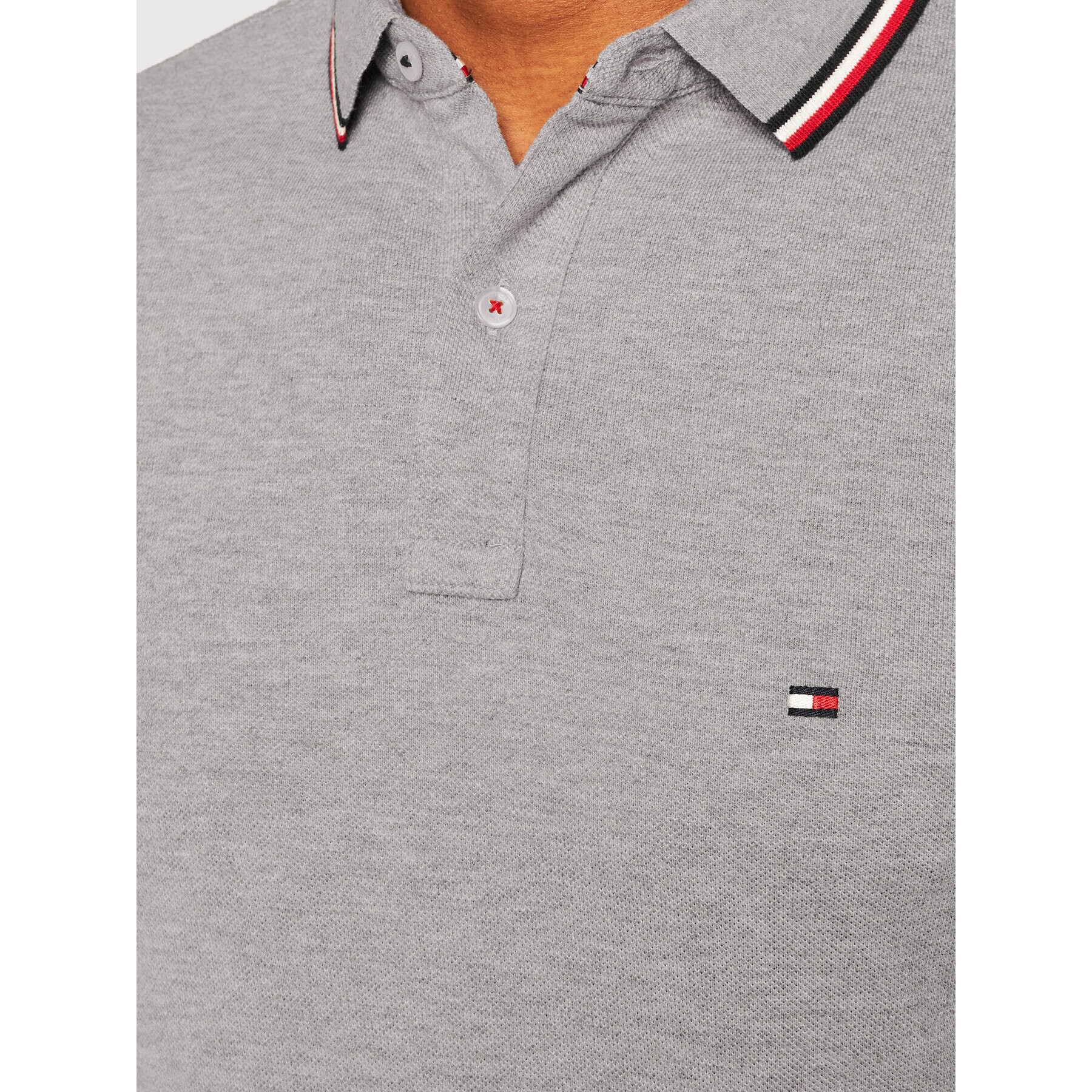 Tommy Hilfiger Polokošeľa Tipped MW0MW13080 Sivá Slim Fit - Pepit.sk