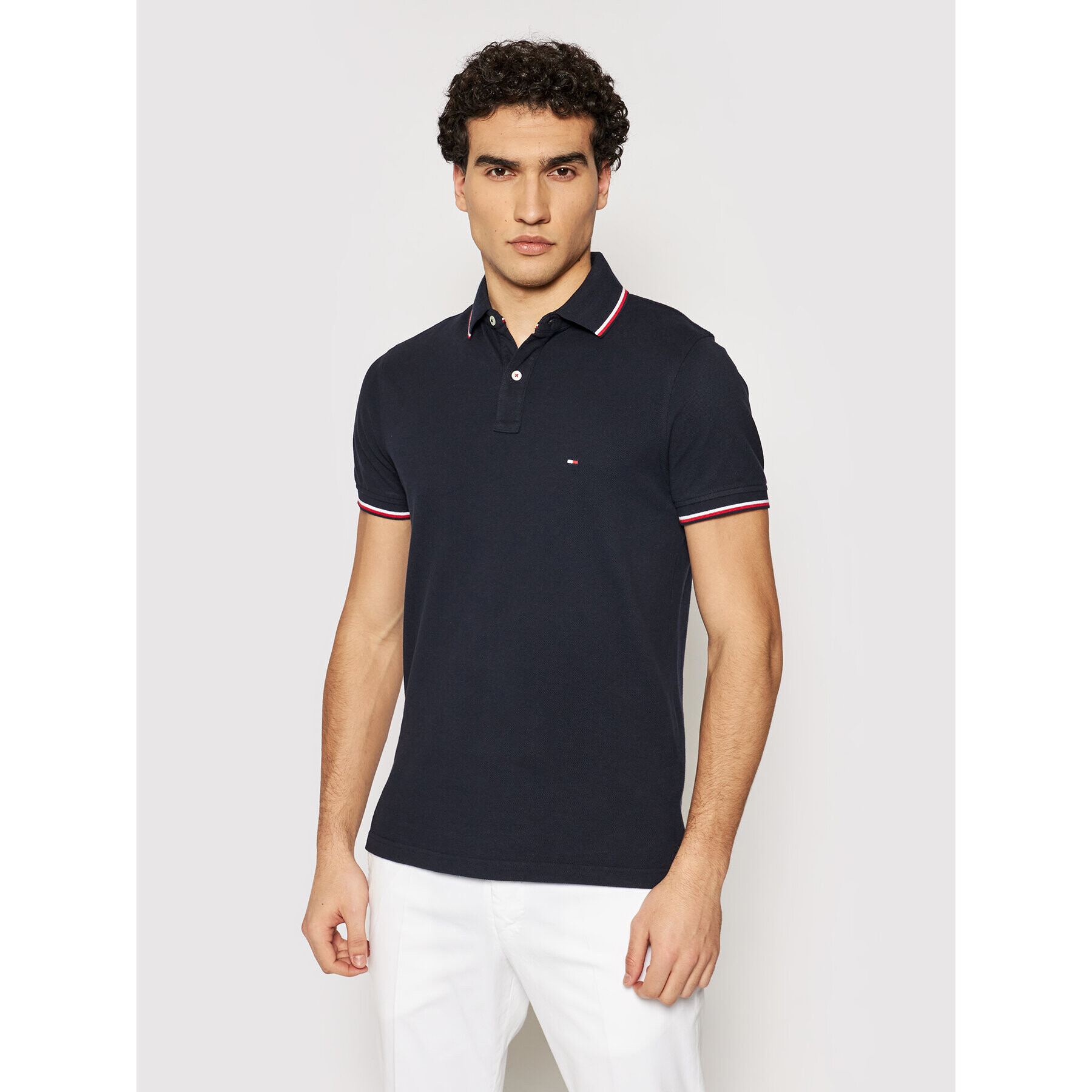 Tommy Hilfiger Polokošeľa Tipped MW0MW13080 Tmavomodrá Slim Fit - Pepit.sk