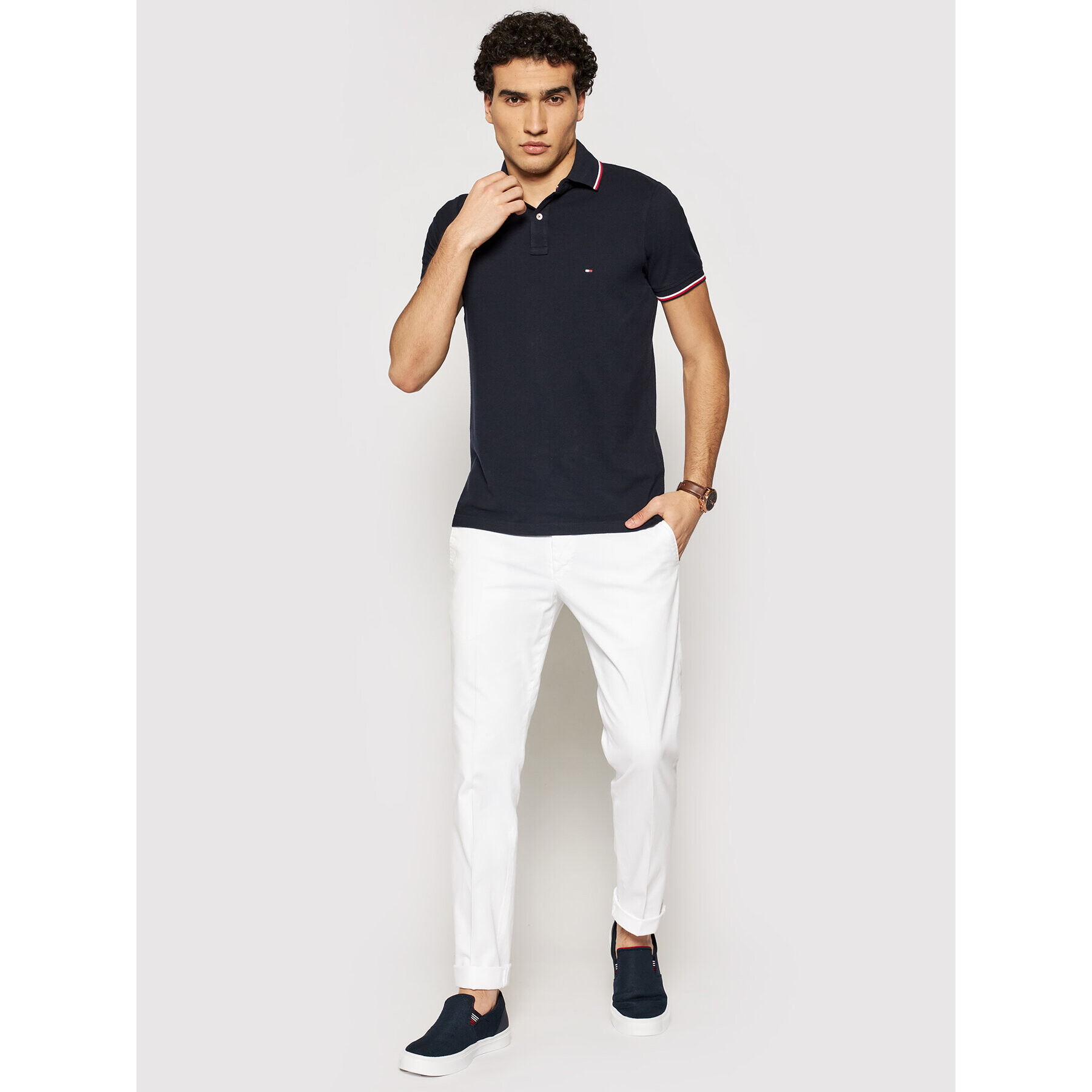 Tommy Hilfiger Polokošeľa Tipped MW0MW13080 Tmavomodrá Slim Fit - Pepit.sk