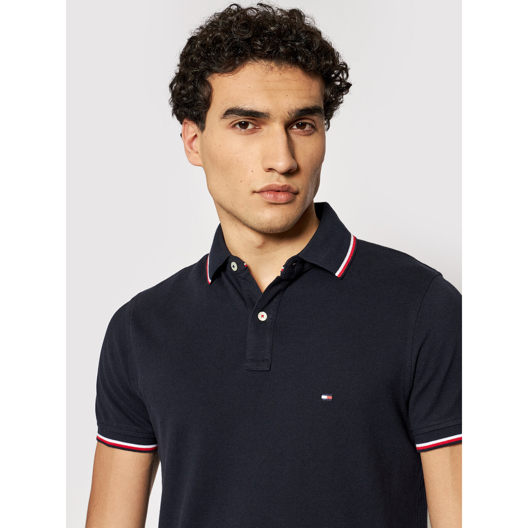 Tommy Hilfiger Polokošeľa Tipped MW0MW13080 Tmavomodrá Slim Fit - Pepit.sk