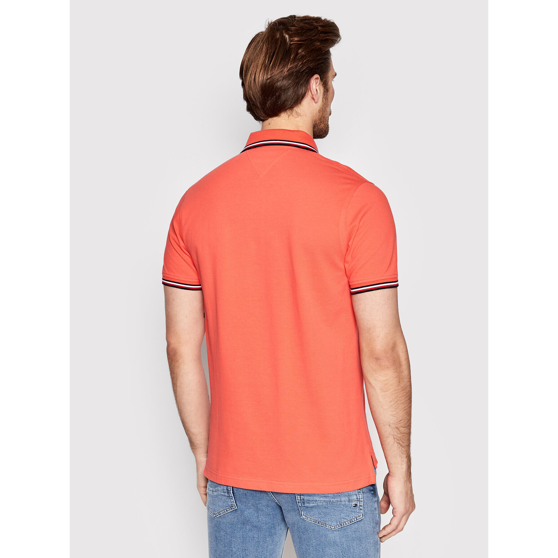 Tommy Hilfiger Polokošeľa Tipped MW0MW16054 Oranžová Slim Fit - Pepit.sk