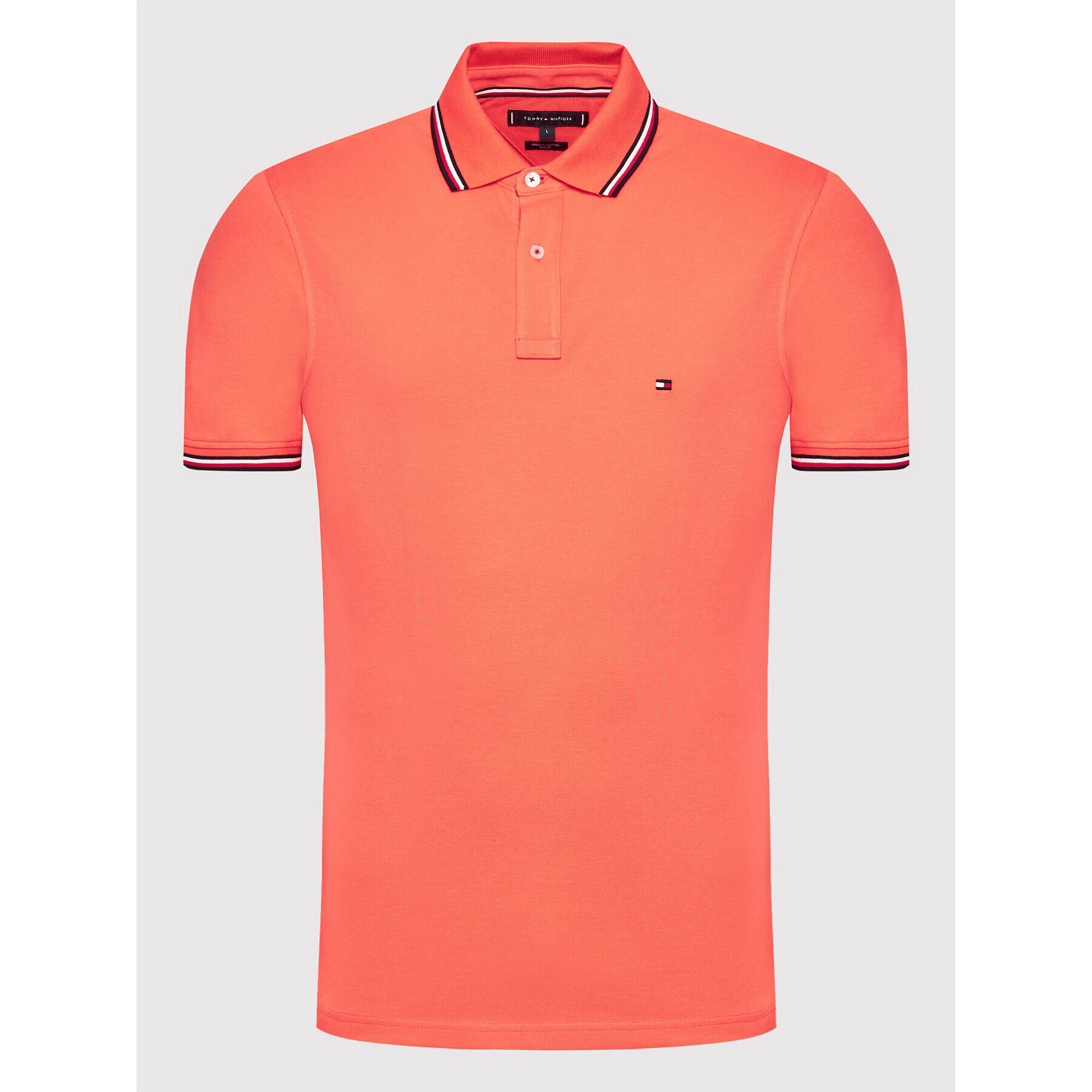 Tommy Hilfiger Polokošeľa Tipped MW0MW16054 Oranžová Slim Fit - Pepit.sk