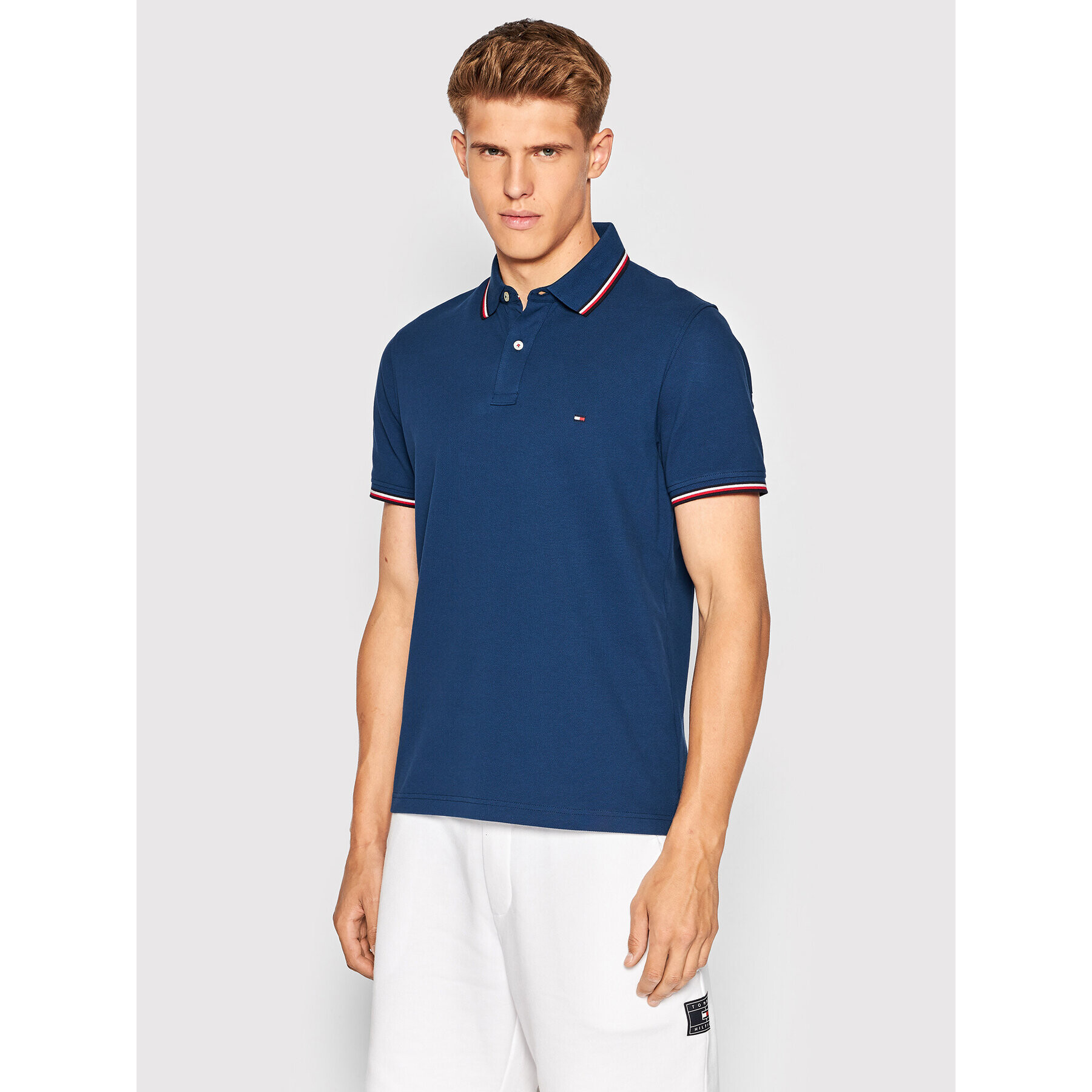 Tommy Hilfiger Polokošeľa Tipped MW0MW16054 Tmavomodrá Slim Fit - Pepit.sk